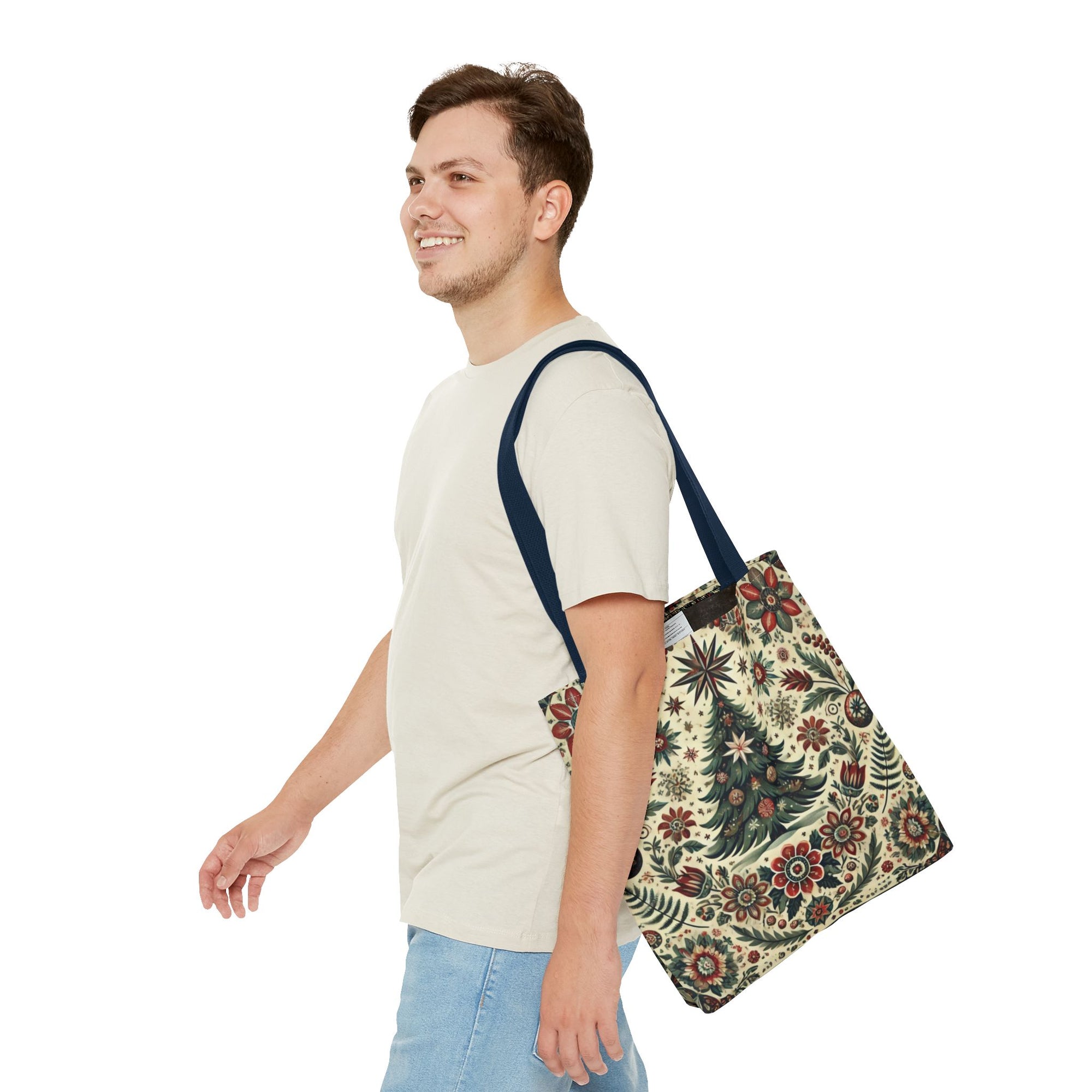 Vintage Christmas Tree Retro Tote Bag
