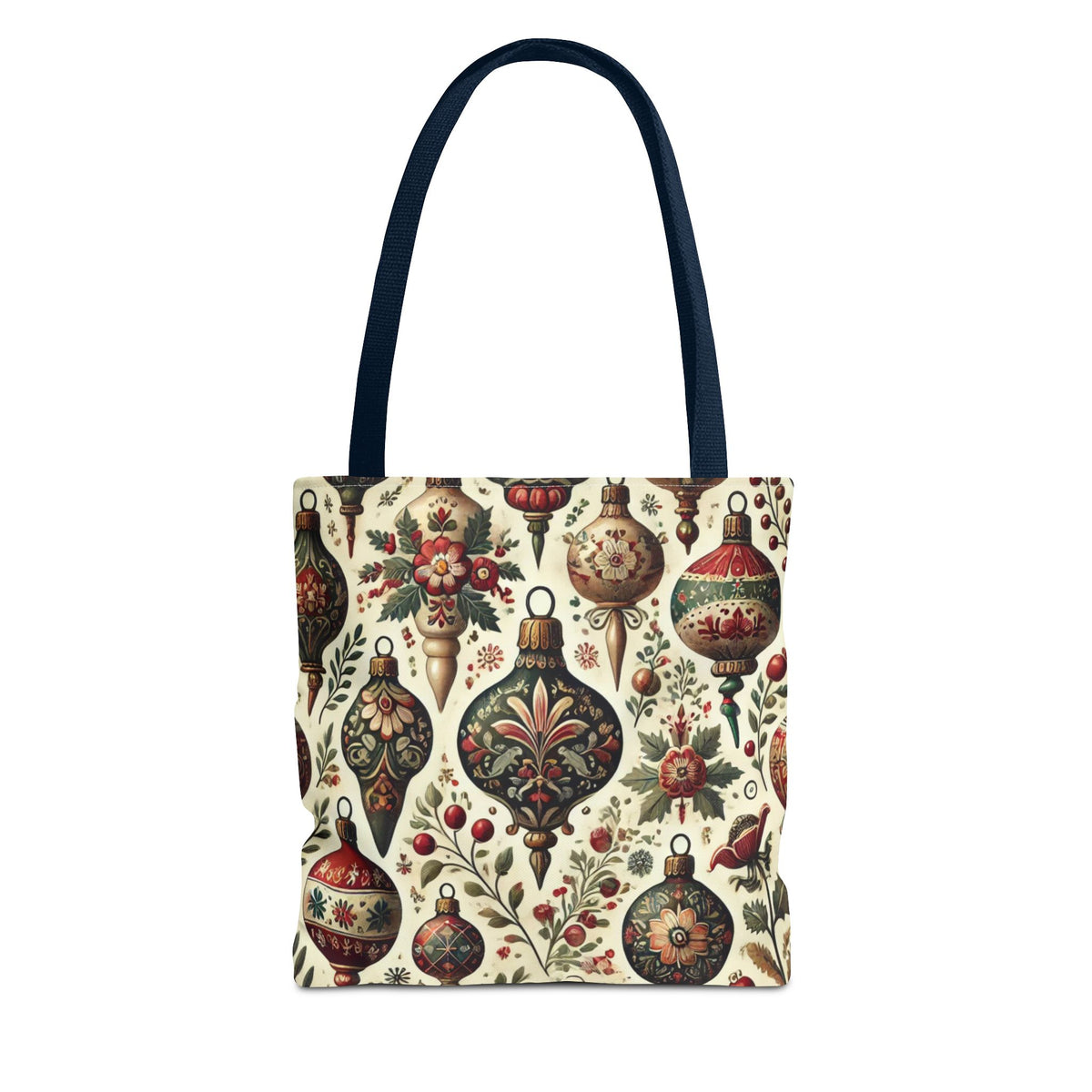 Vintage Christmas Bulbs Festive Holiday Tote Bag