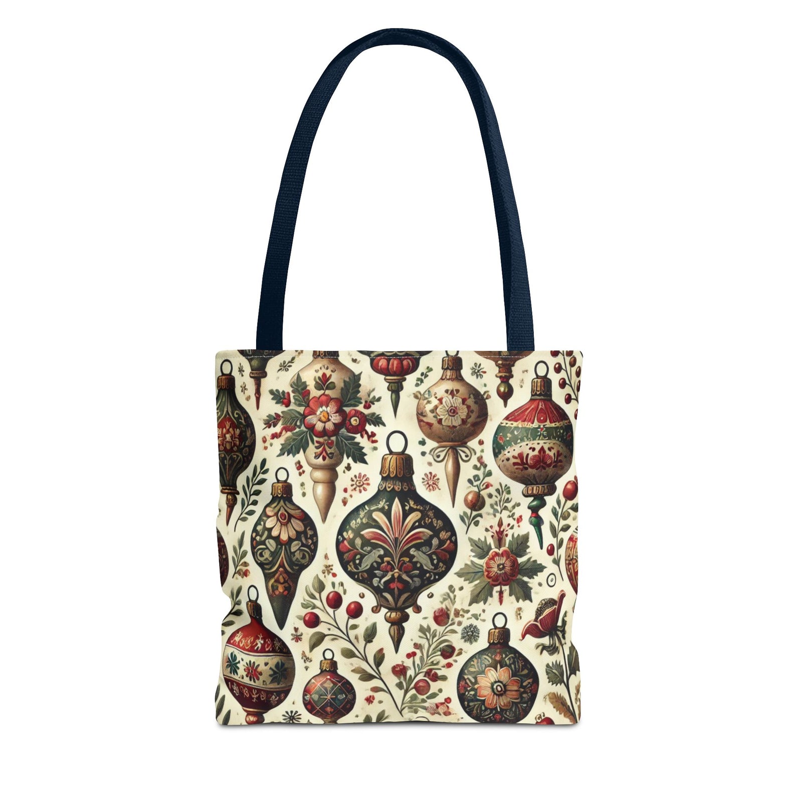 Vintage Christmas Bulbs Festive Holiday Tote Bag