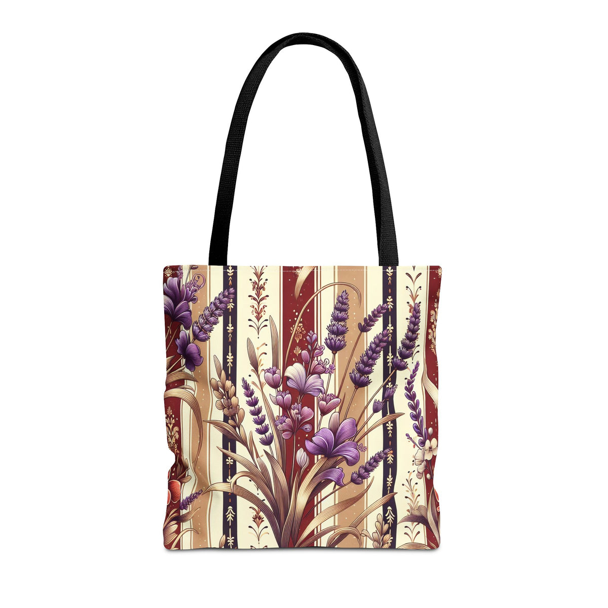 Lavender Floral Pattern Tote Bag