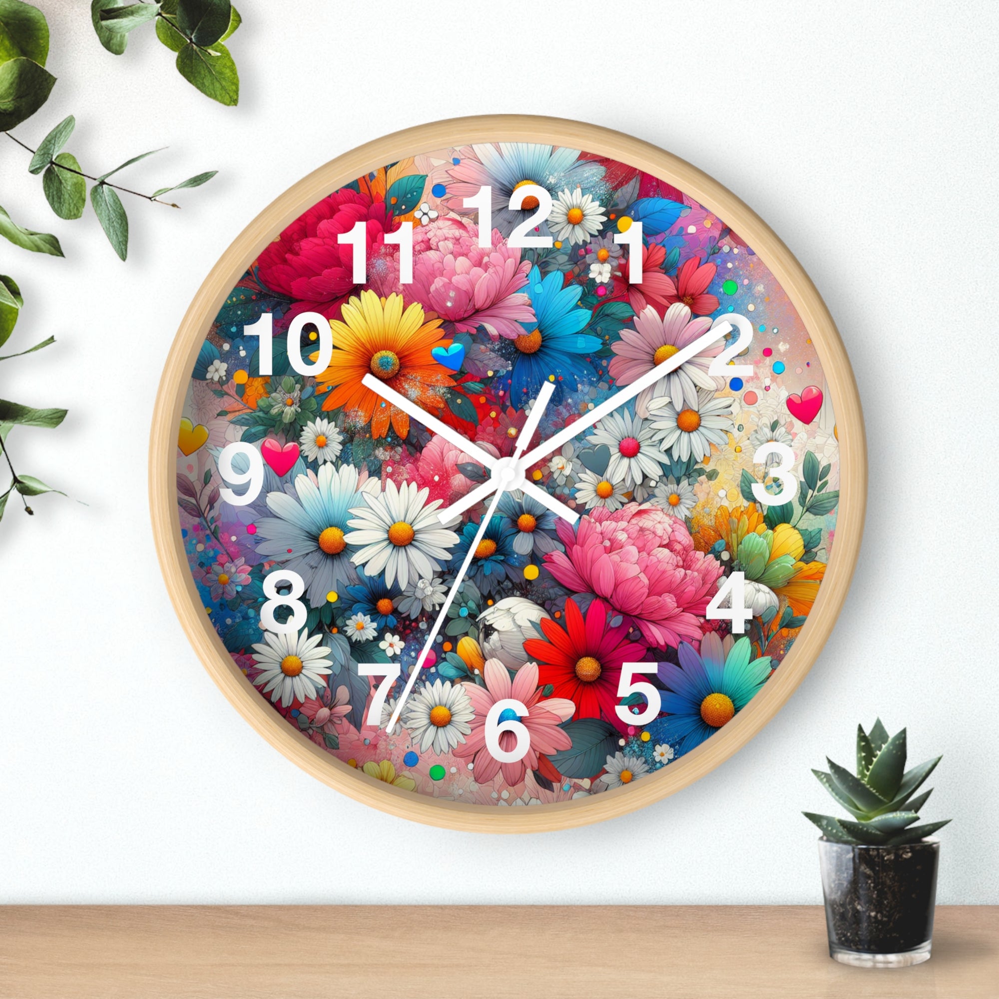 Blooming Floral Wall Clock