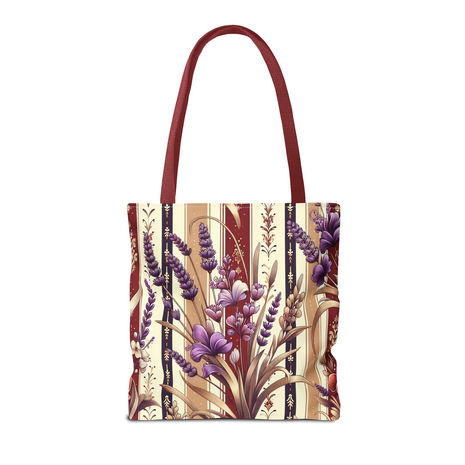 Lavender Floral Pattern Tote Bag
