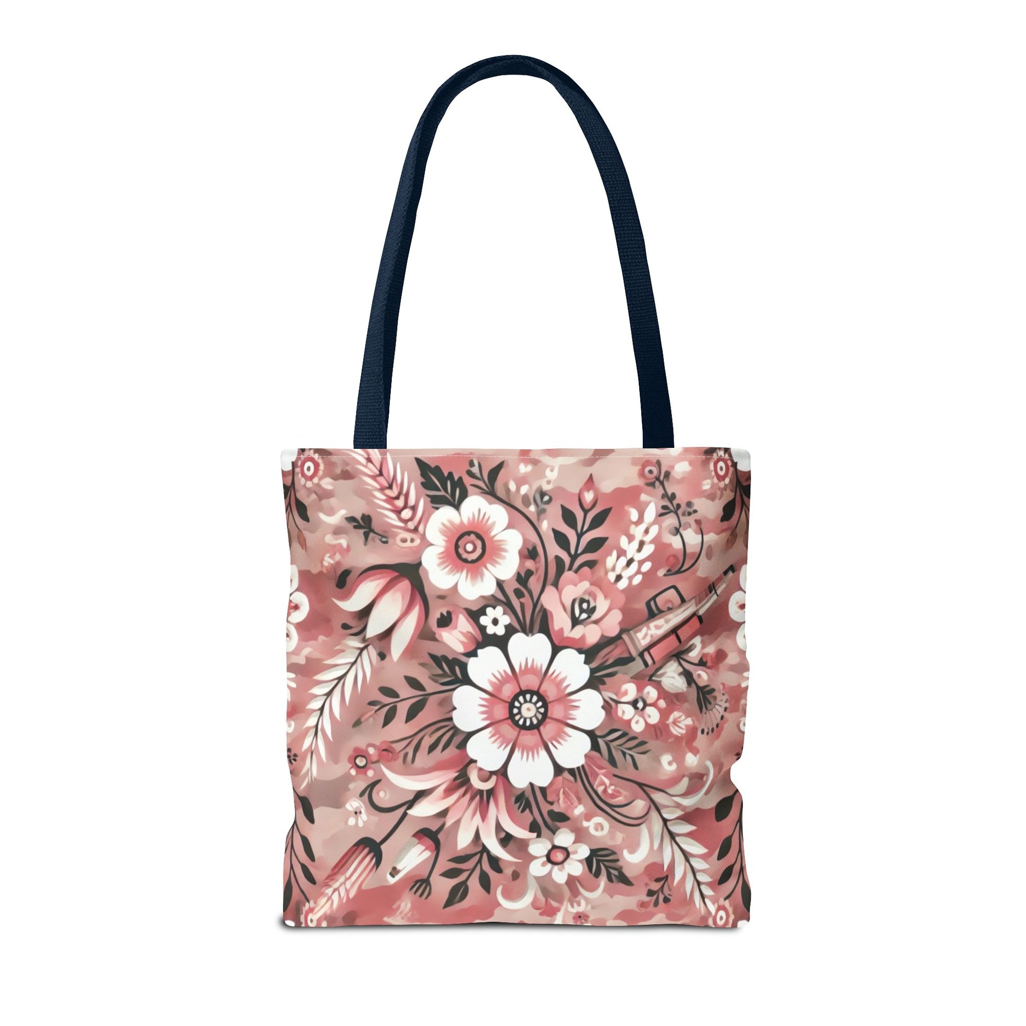 Pink Camouflage Floral Pattern Tote Bag