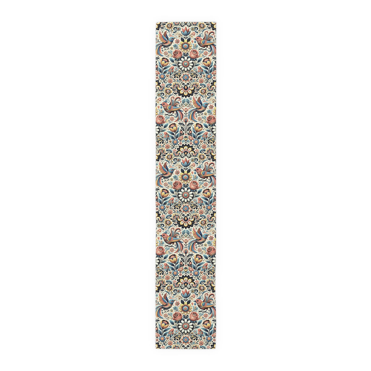 Birds and Flowers Floral Table Runner