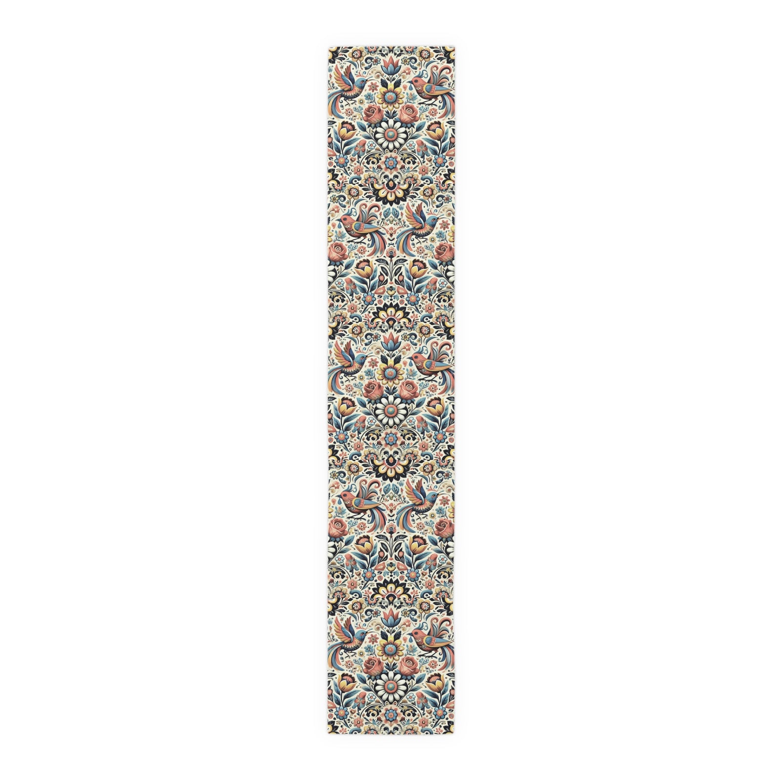 Birds and Flowers Floral Table Runner