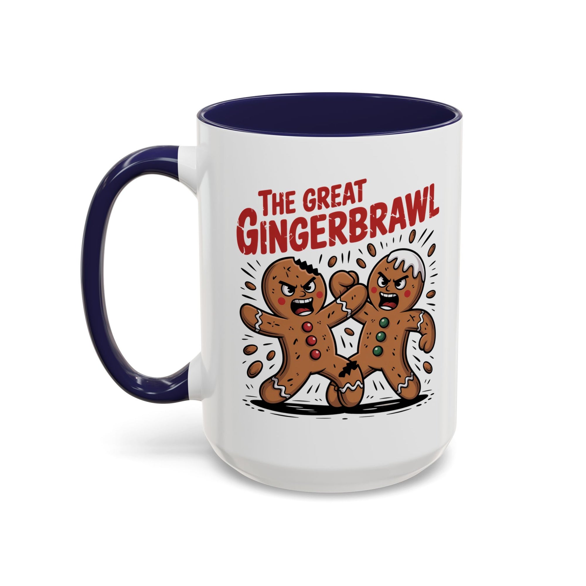 Gingerbread Man GingerBrawl Coffee Mug With Color Inside
