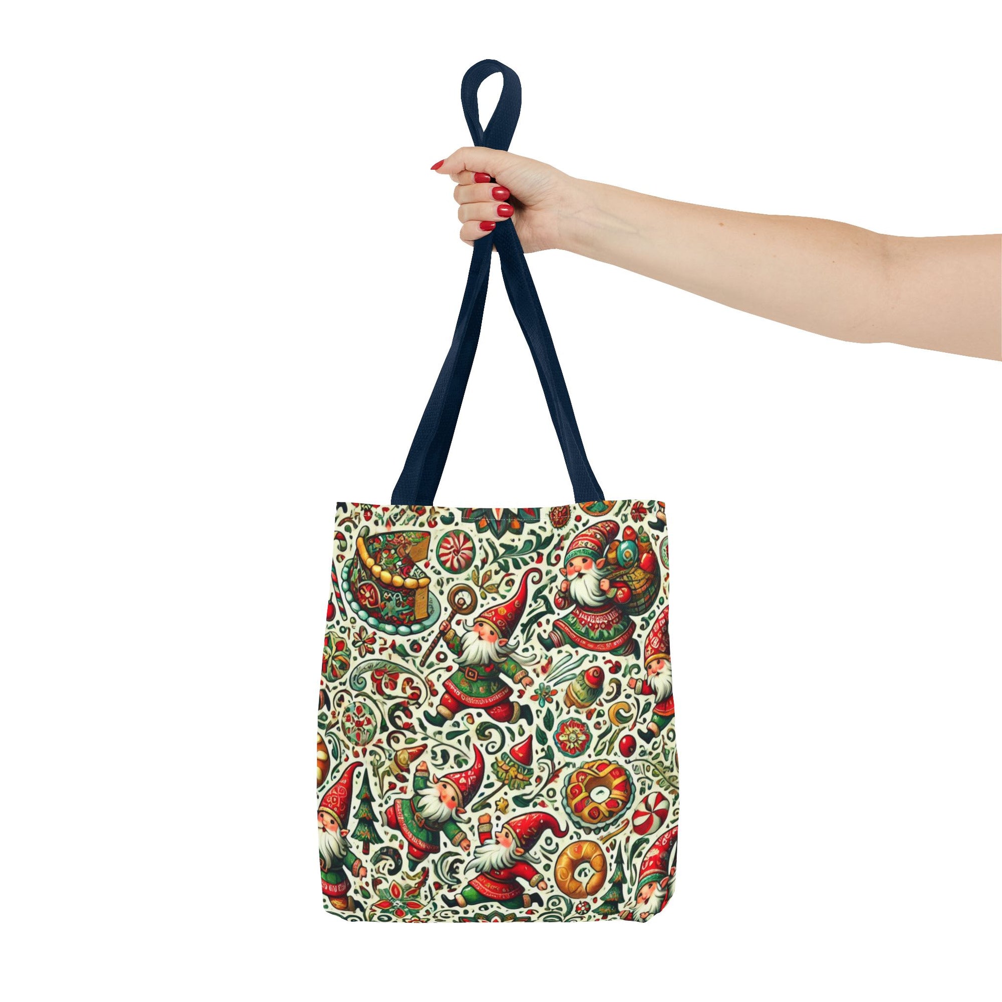 Christmas Gnomes Food Fight Whimsical Holiday Tote Bag