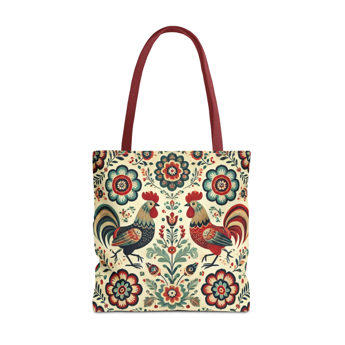 Polish Rooster Retro Themed Tote Bag