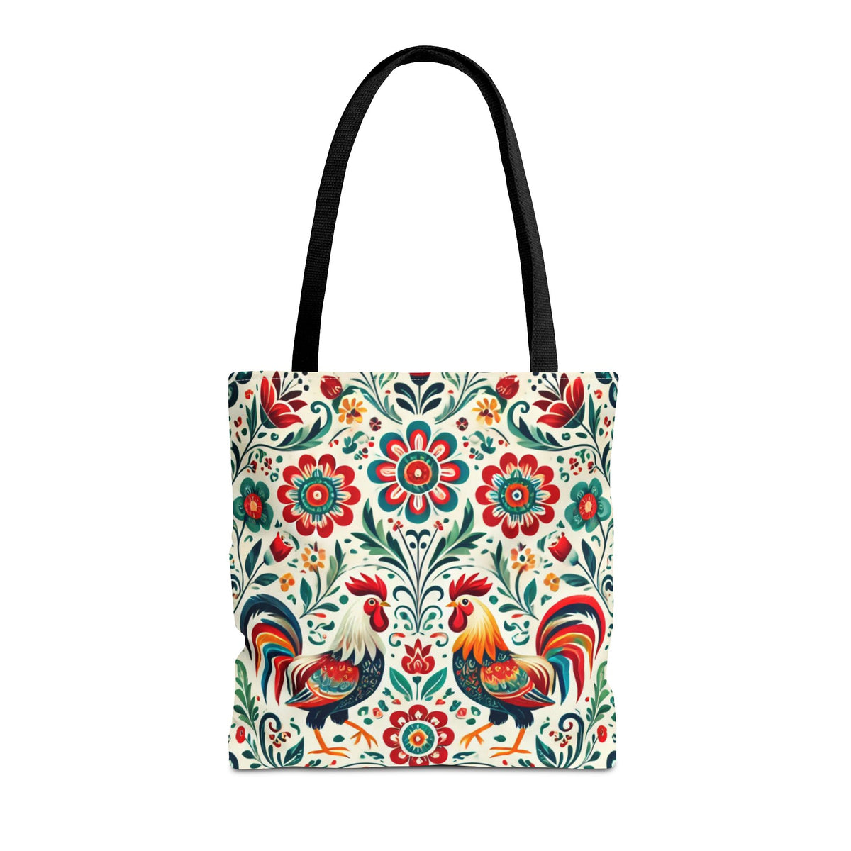 Colorful Polish Wycinanki Floral Design Tote Bag