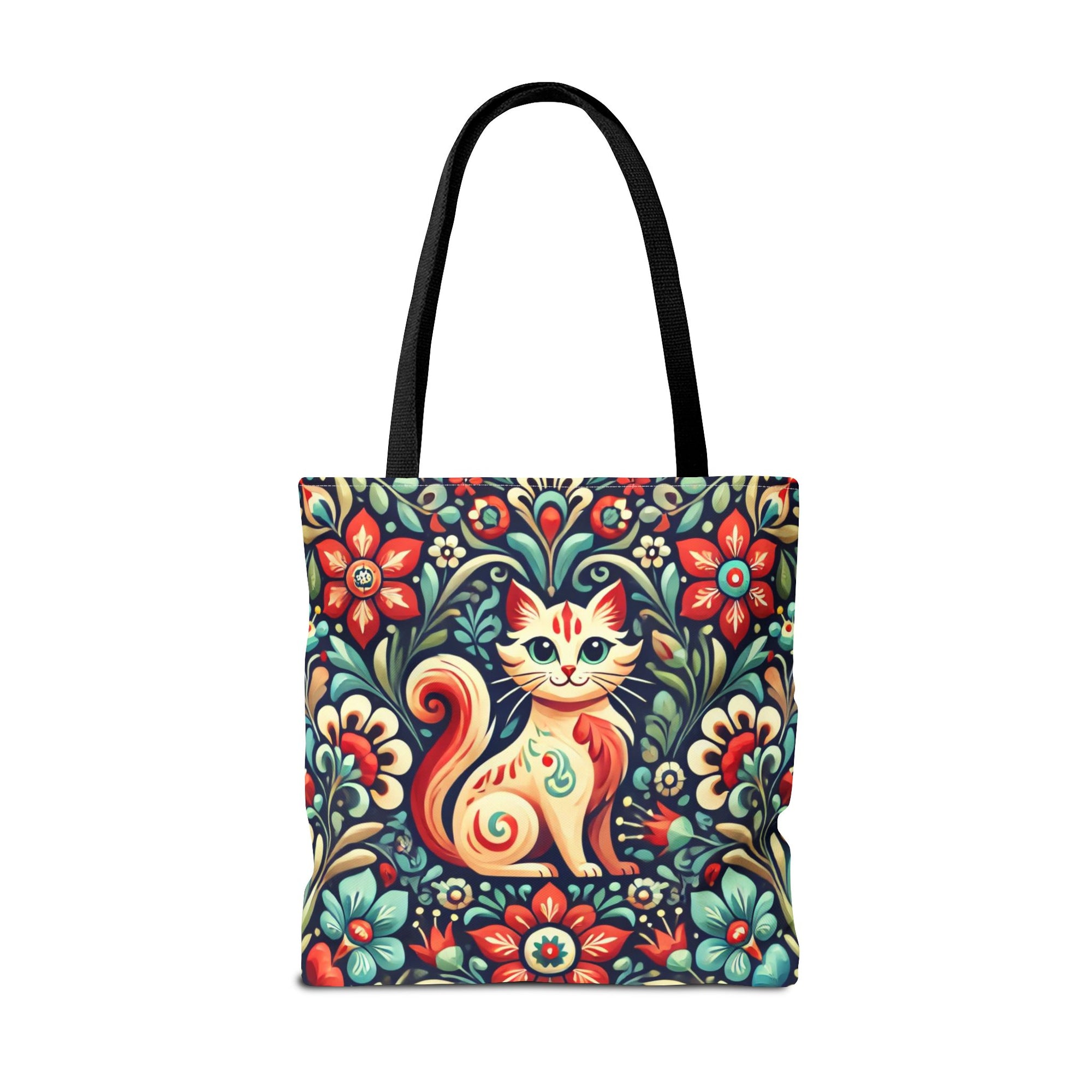 Orange Cat Folk Art Tote Bag (AOP)