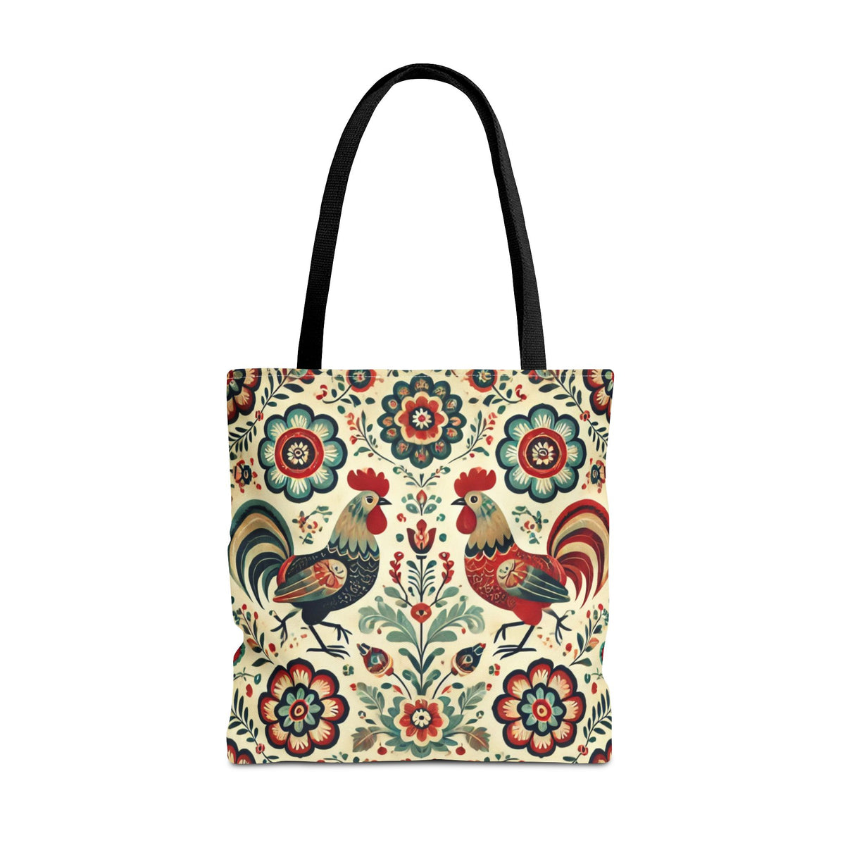 Polish Rooster Retro Themed Tote Bag