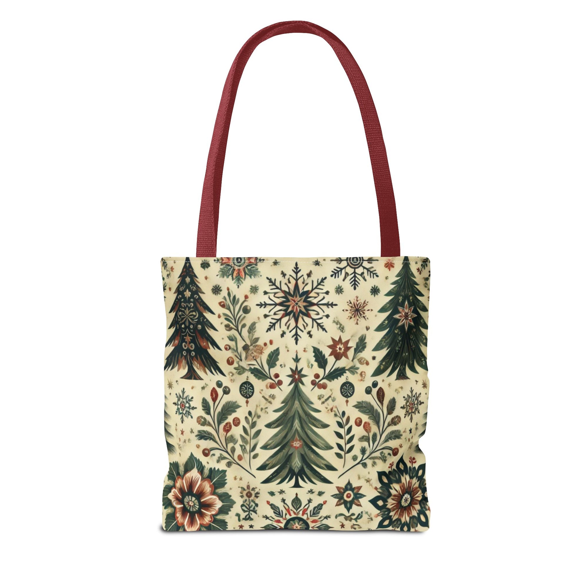 Vintage Retro Christmas Tree Holiday Tote Bag