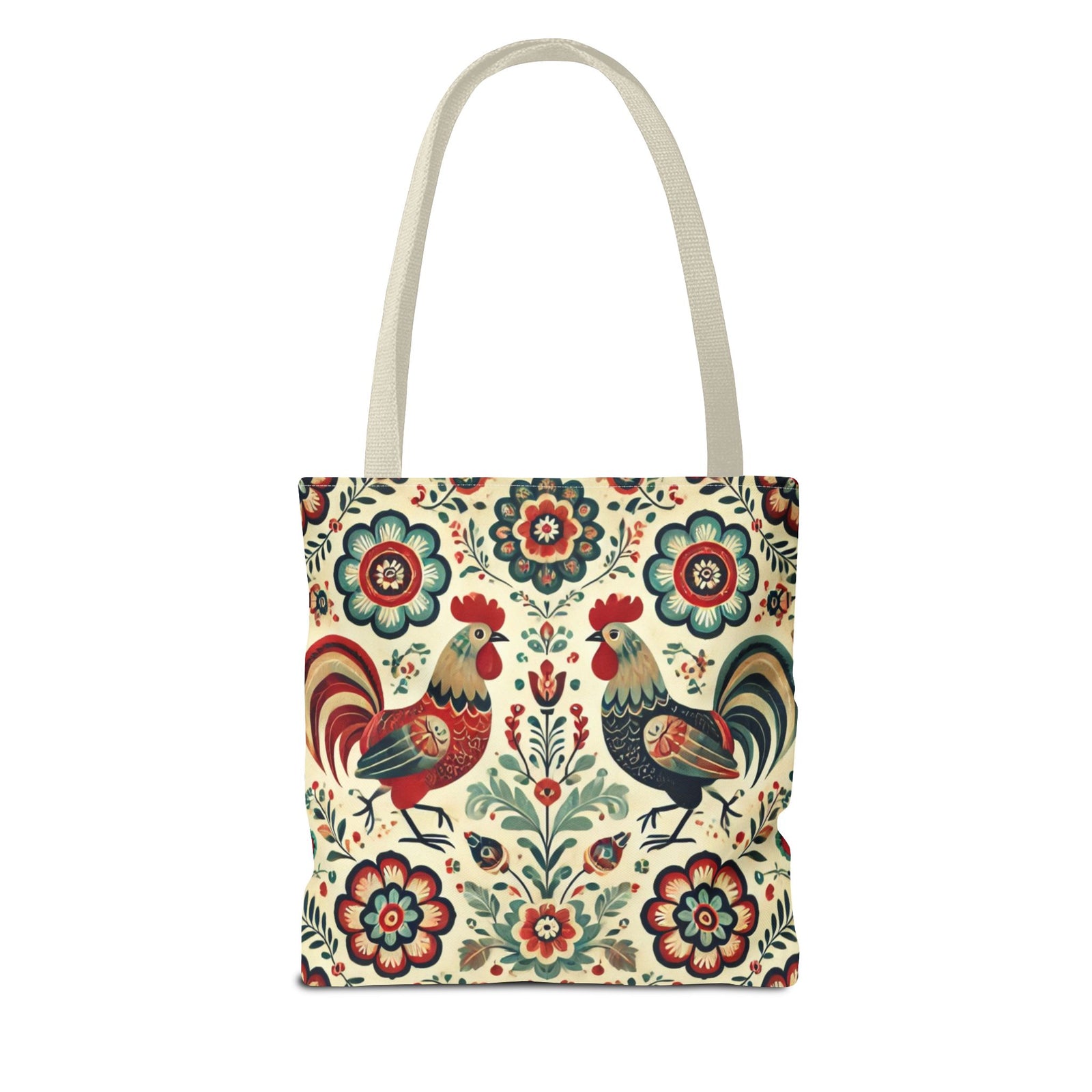 Polish Rooster Retro Themed Tote Bag