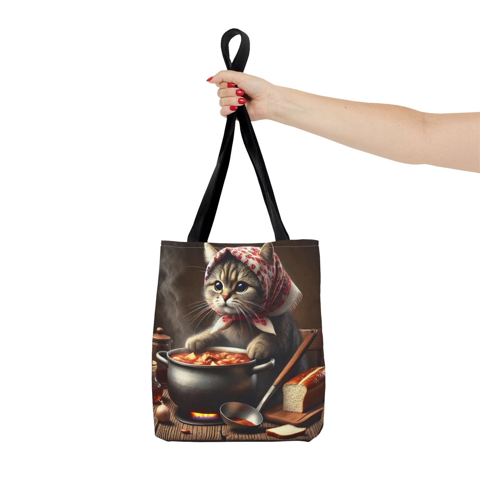 Cute Polish Cat Cooking Bigos Tote Bag