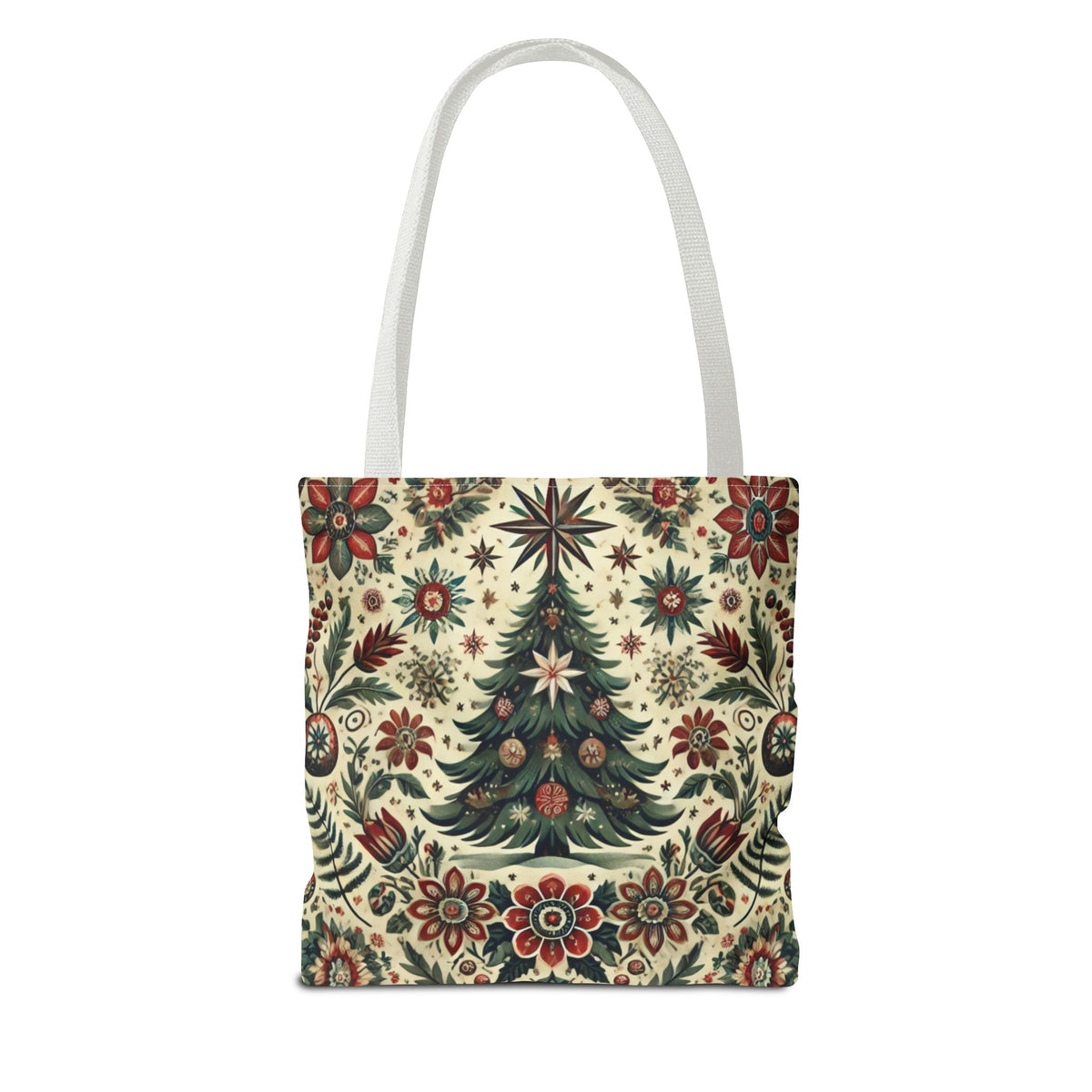 Vintage Christmas Tree Retro Tote Bag