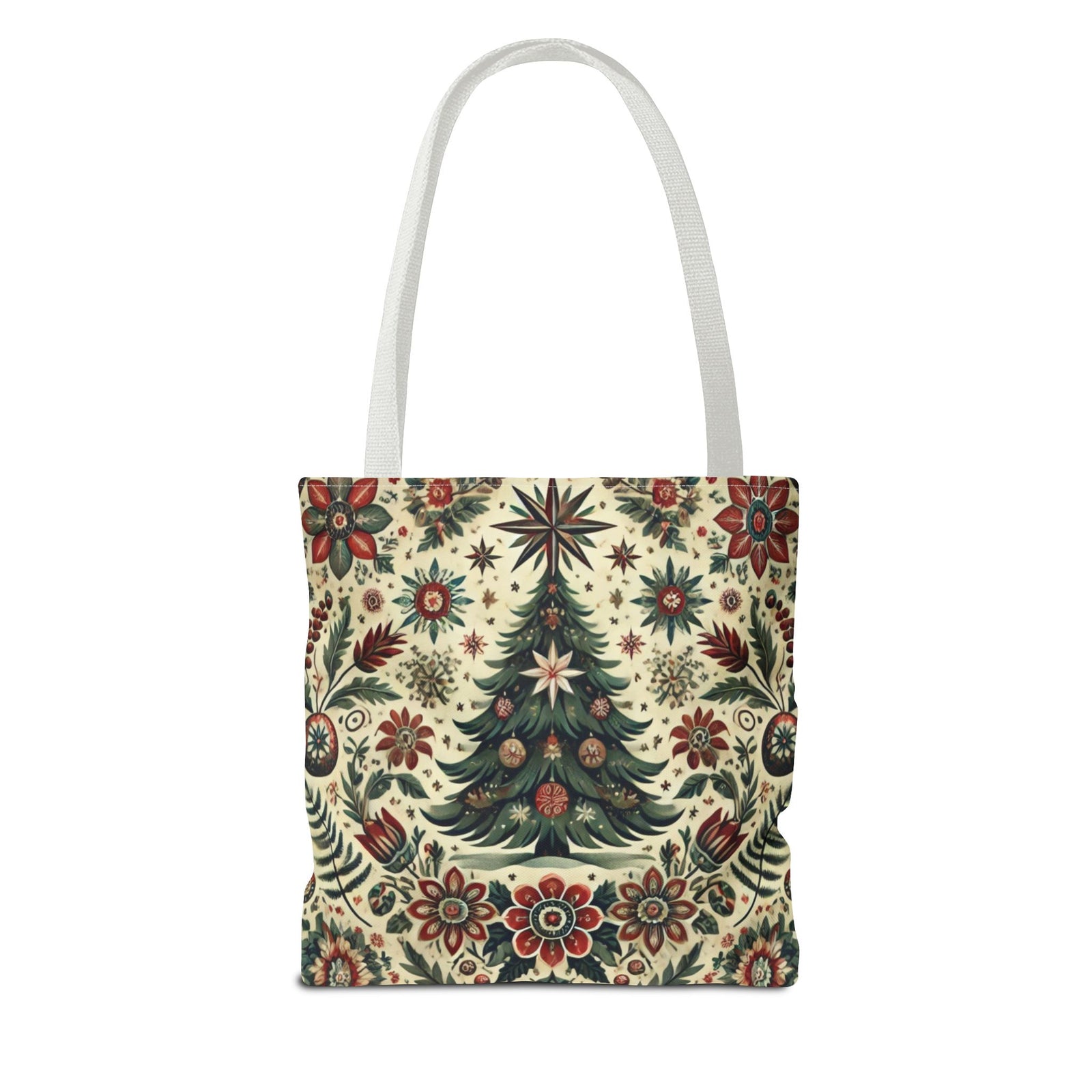 Vintage Christmas Tree Retro Tote Bag