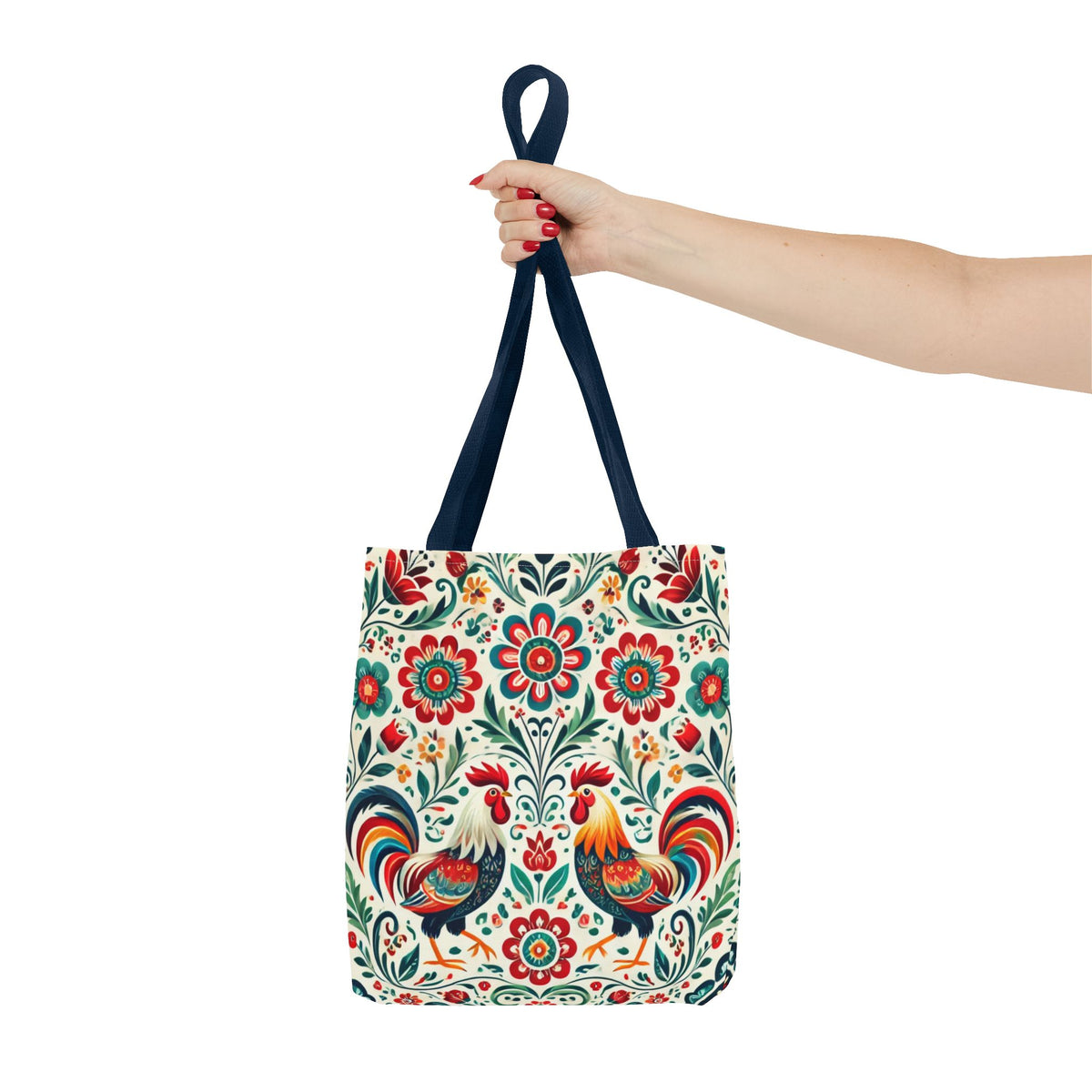 Colorful Polish Wycinanki Floral Design Tote Bag