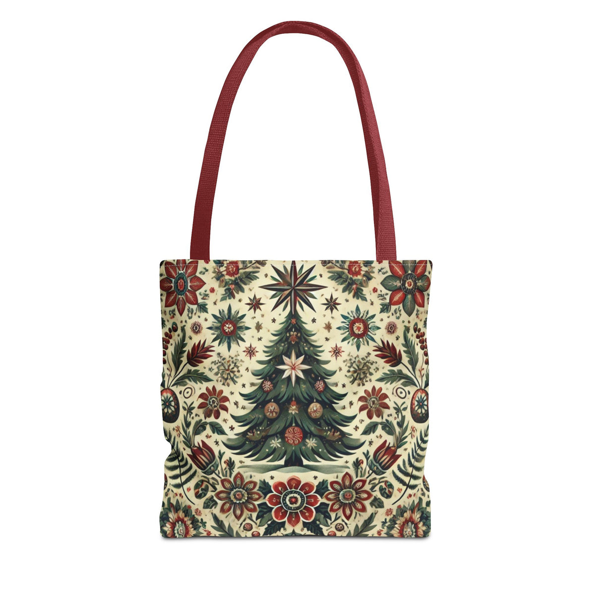Vintage Christmas Tree Retro Tote Bag