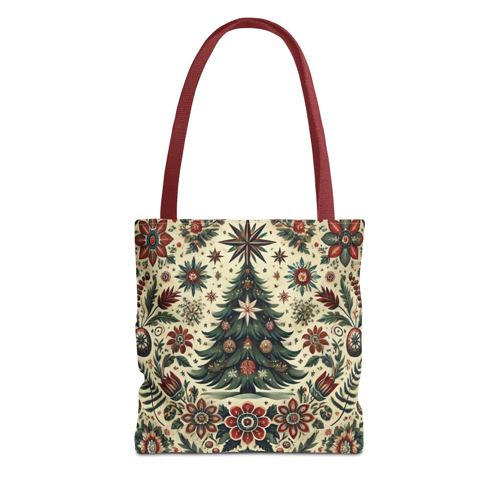 Vintage Christmas Tree Retro Tote Bag