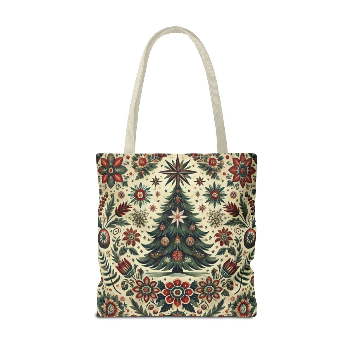 Vintage Christmas Tree Retro Tote Bag