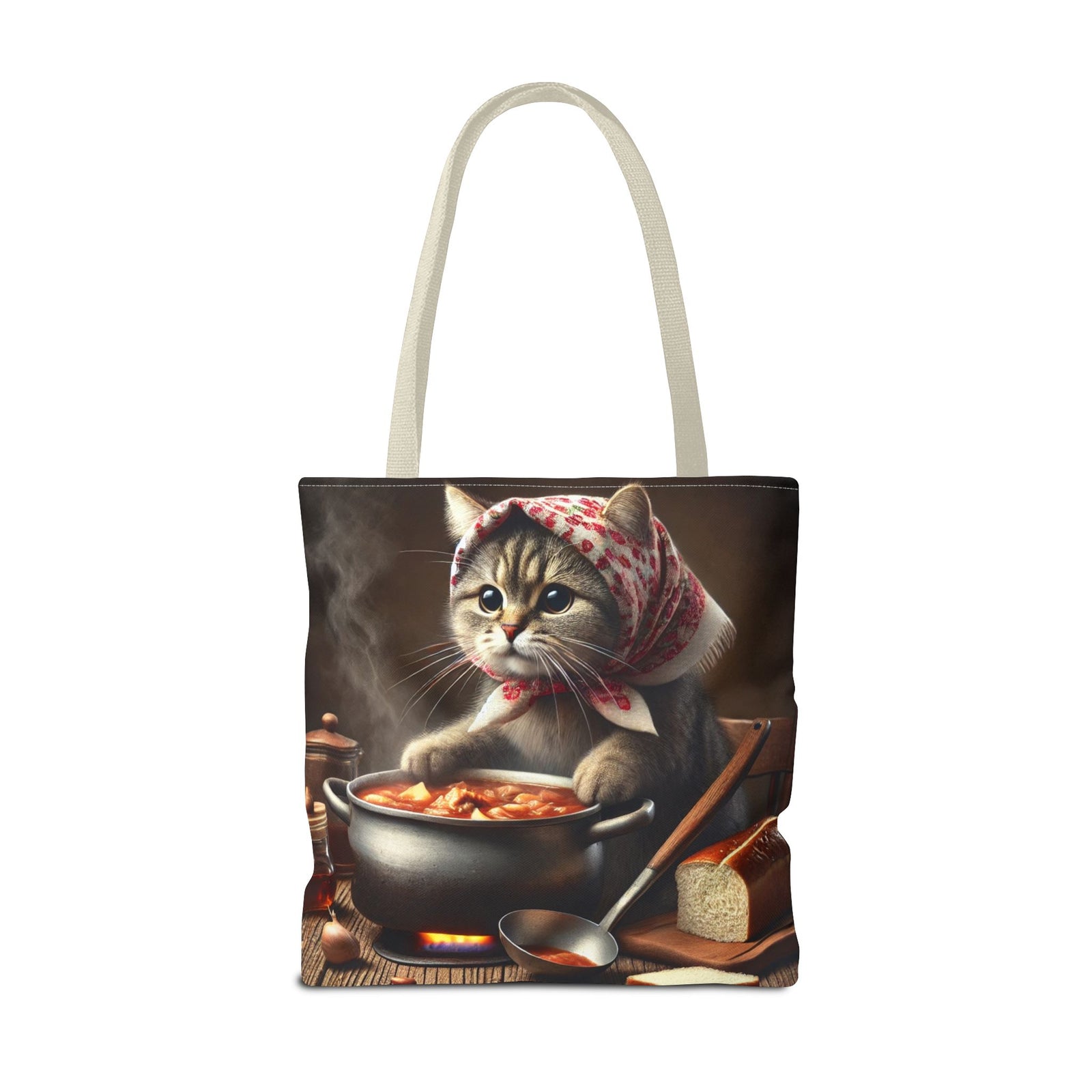 Cute Polish Cat Cooking Bigos Tote Bag