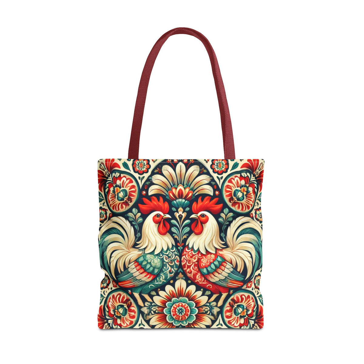 Retro Polish Chicken Pattern Tote Bag