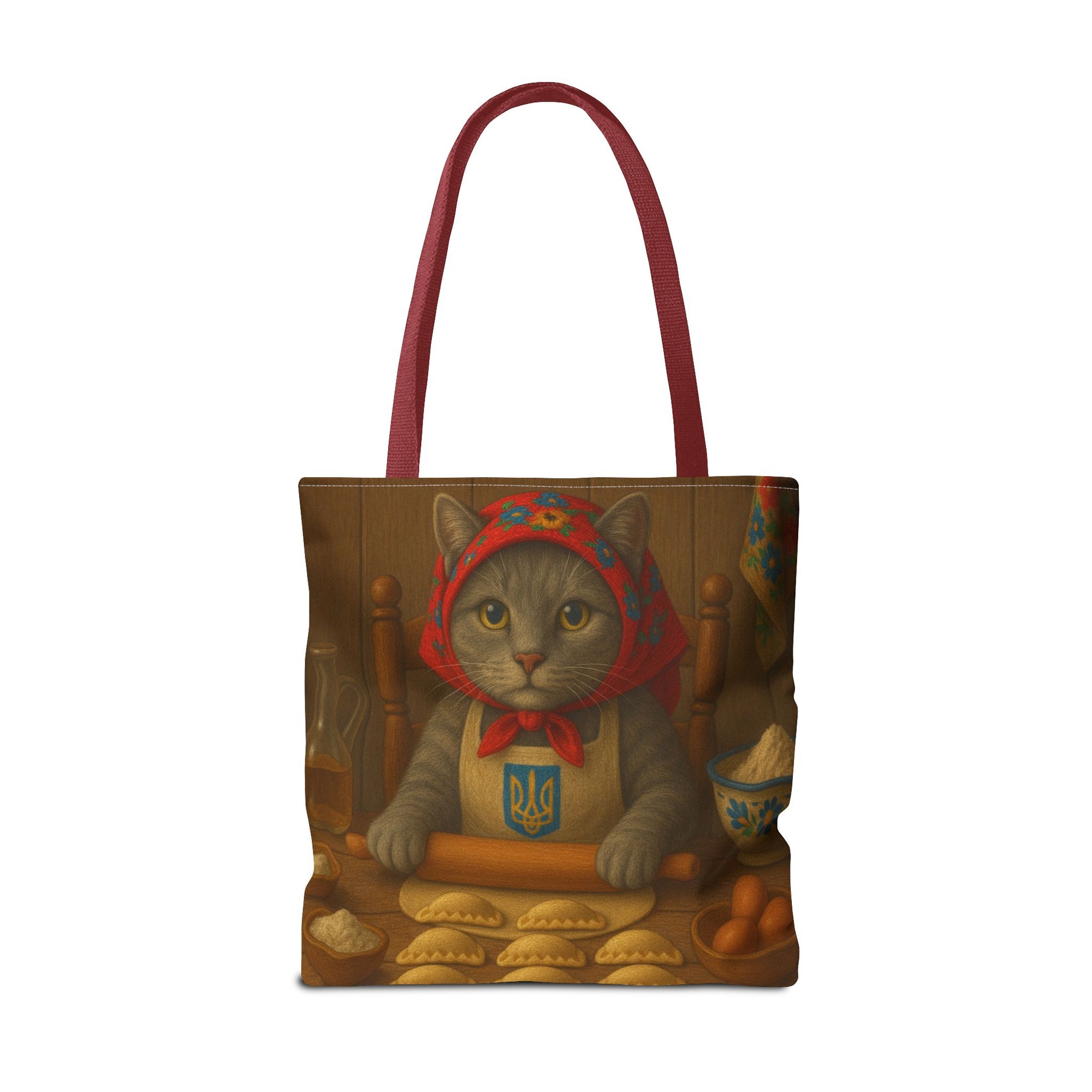 Baba Cat Ukrainian Babusia Making Varenyky