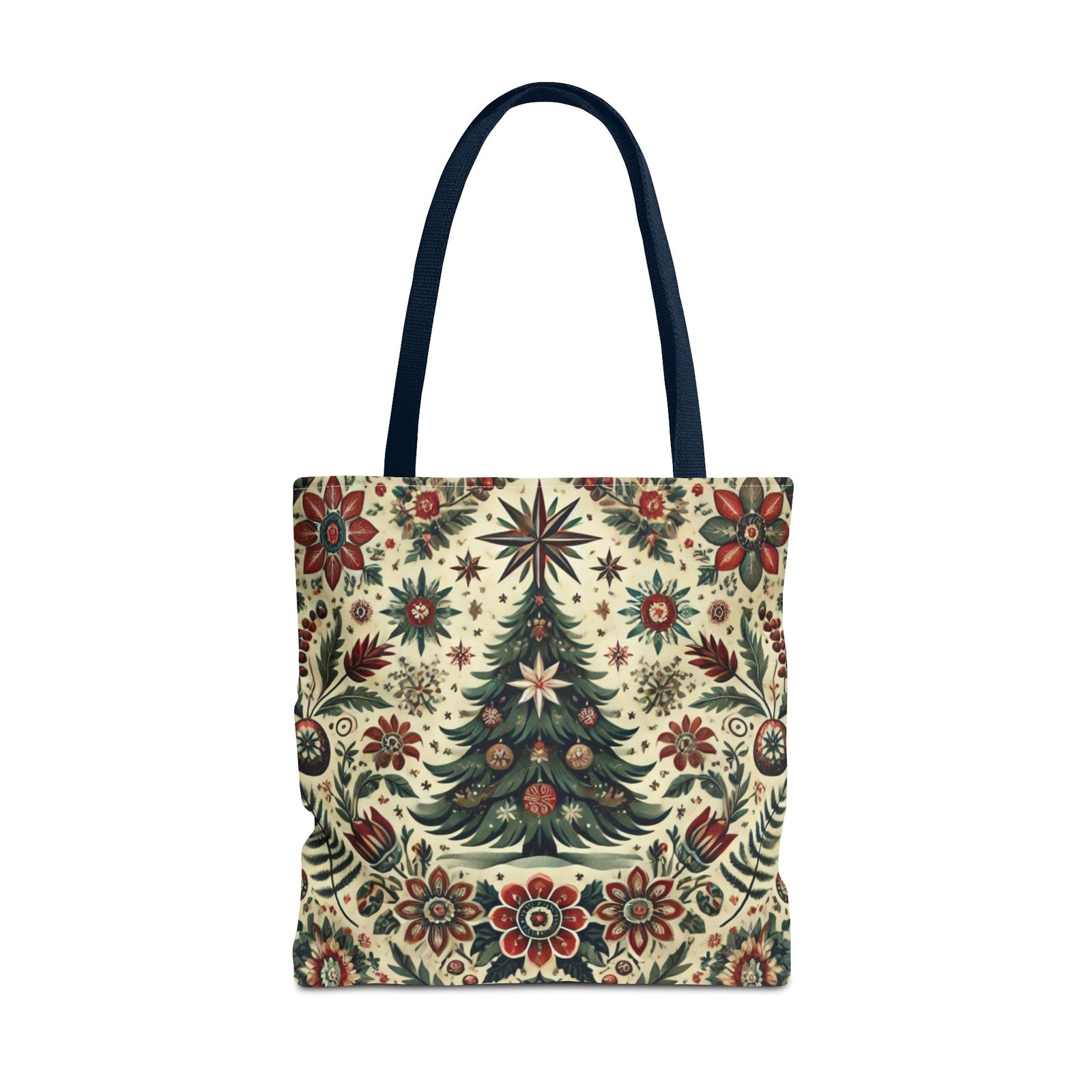 Vintage Christmas Tree Retro Tote Bag