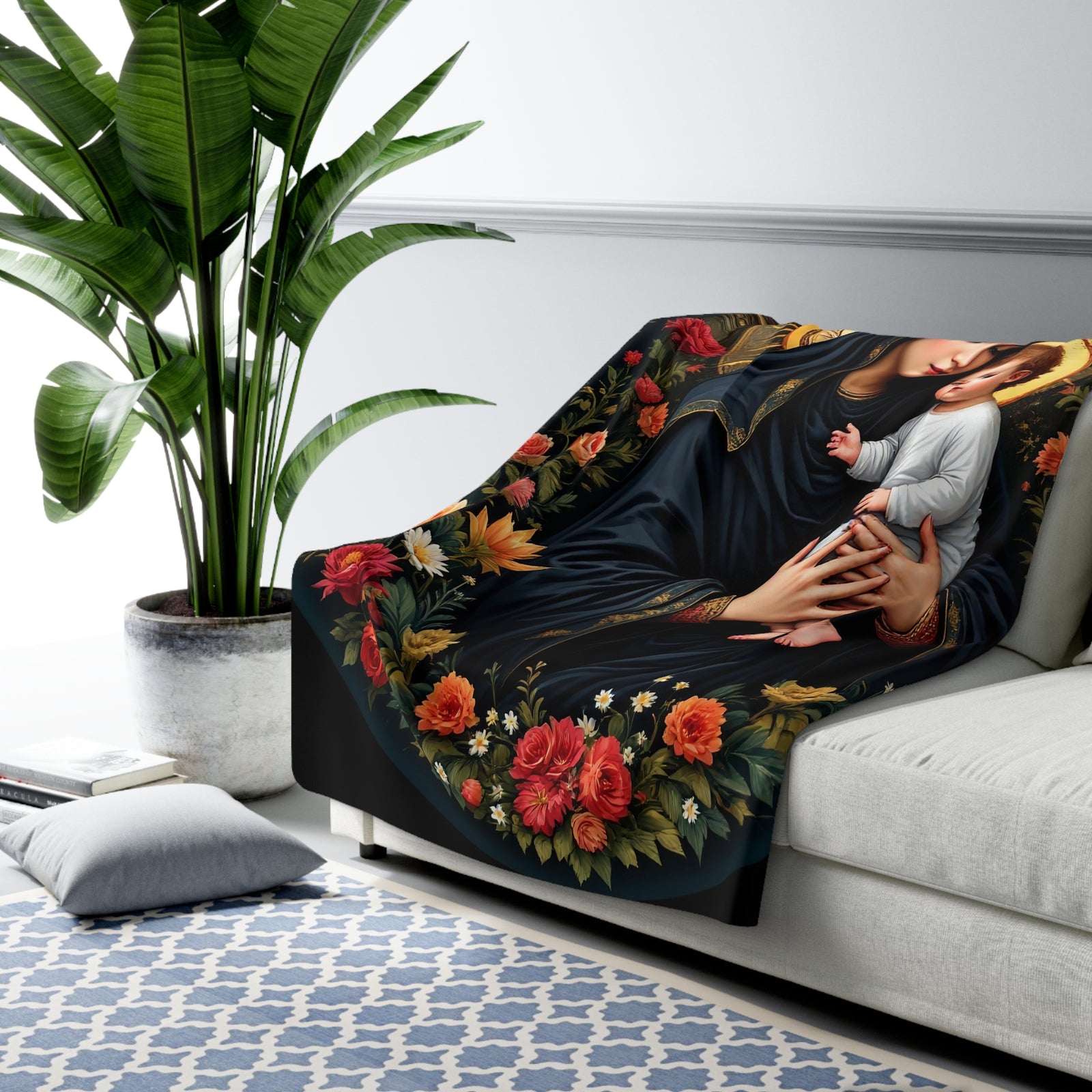 Religious Sherpa Fleece Blanket