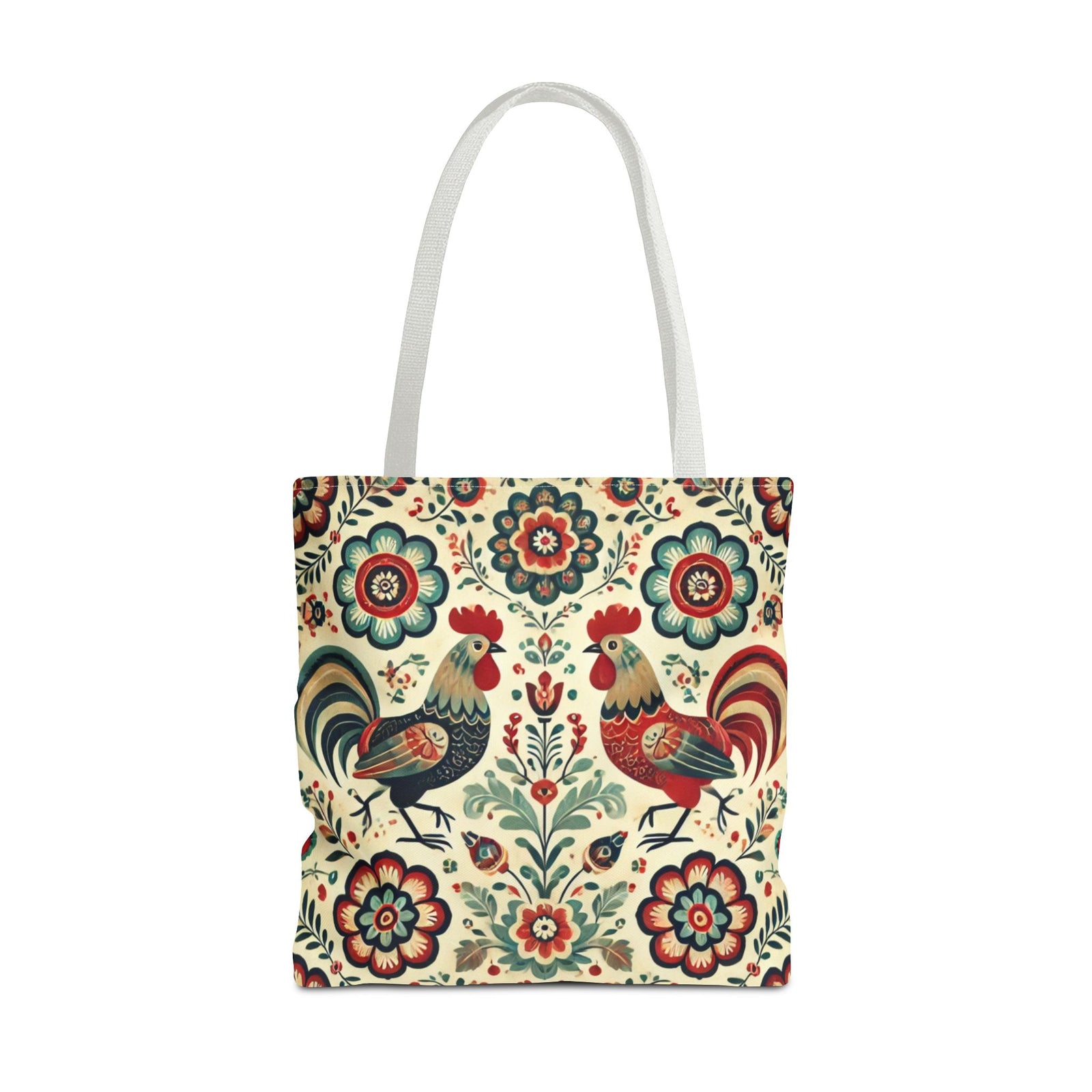 Polish Rooster Retro Themed Tote Bag