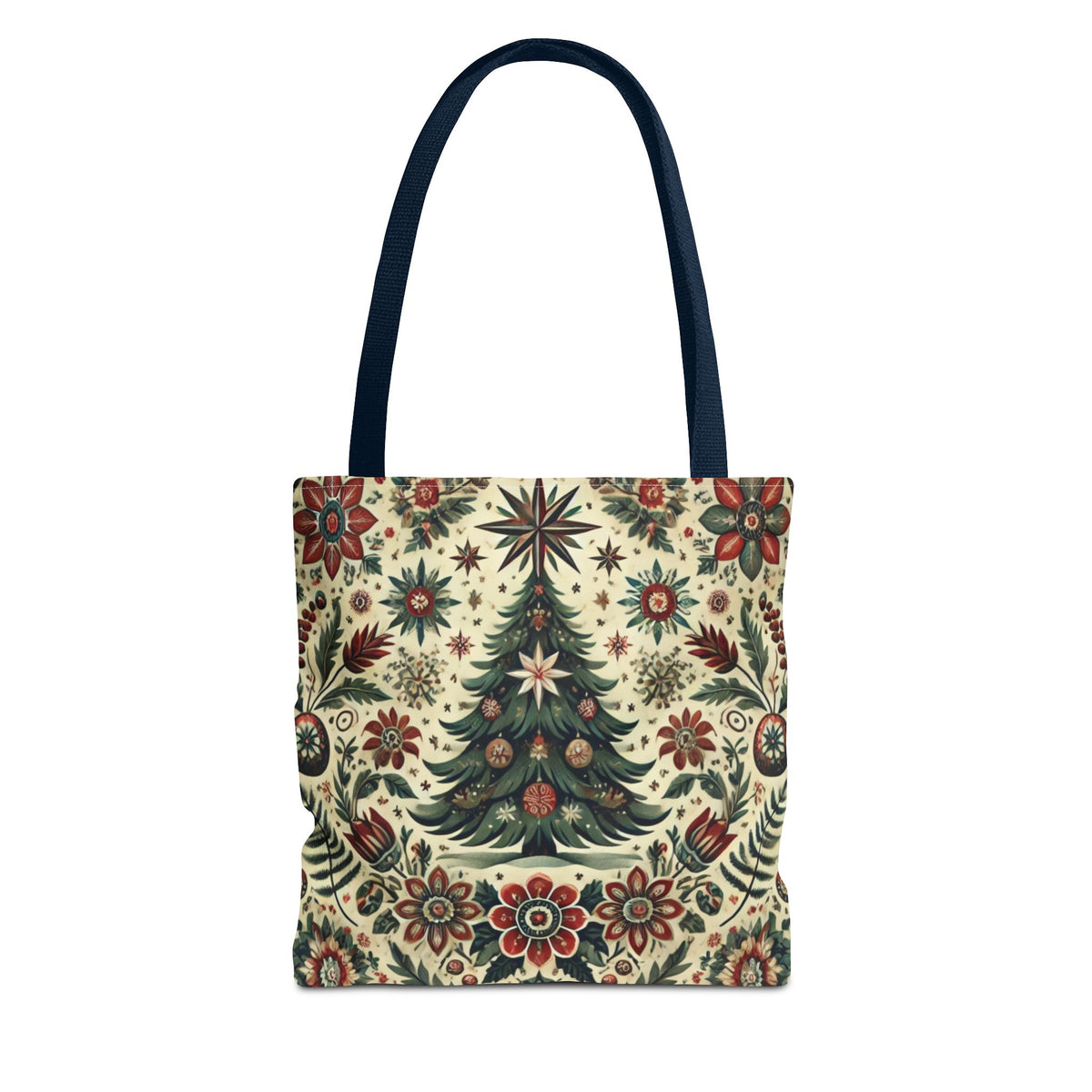 Vintage Christmas Tree Retro Tote Bag