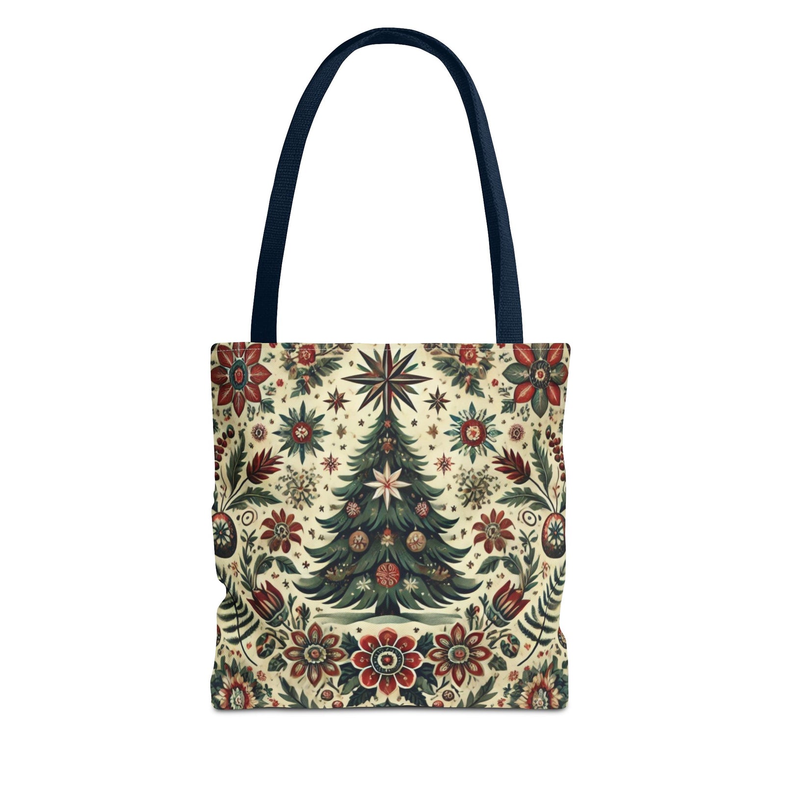 Vintage Christmas Tree Retro Tote Bag