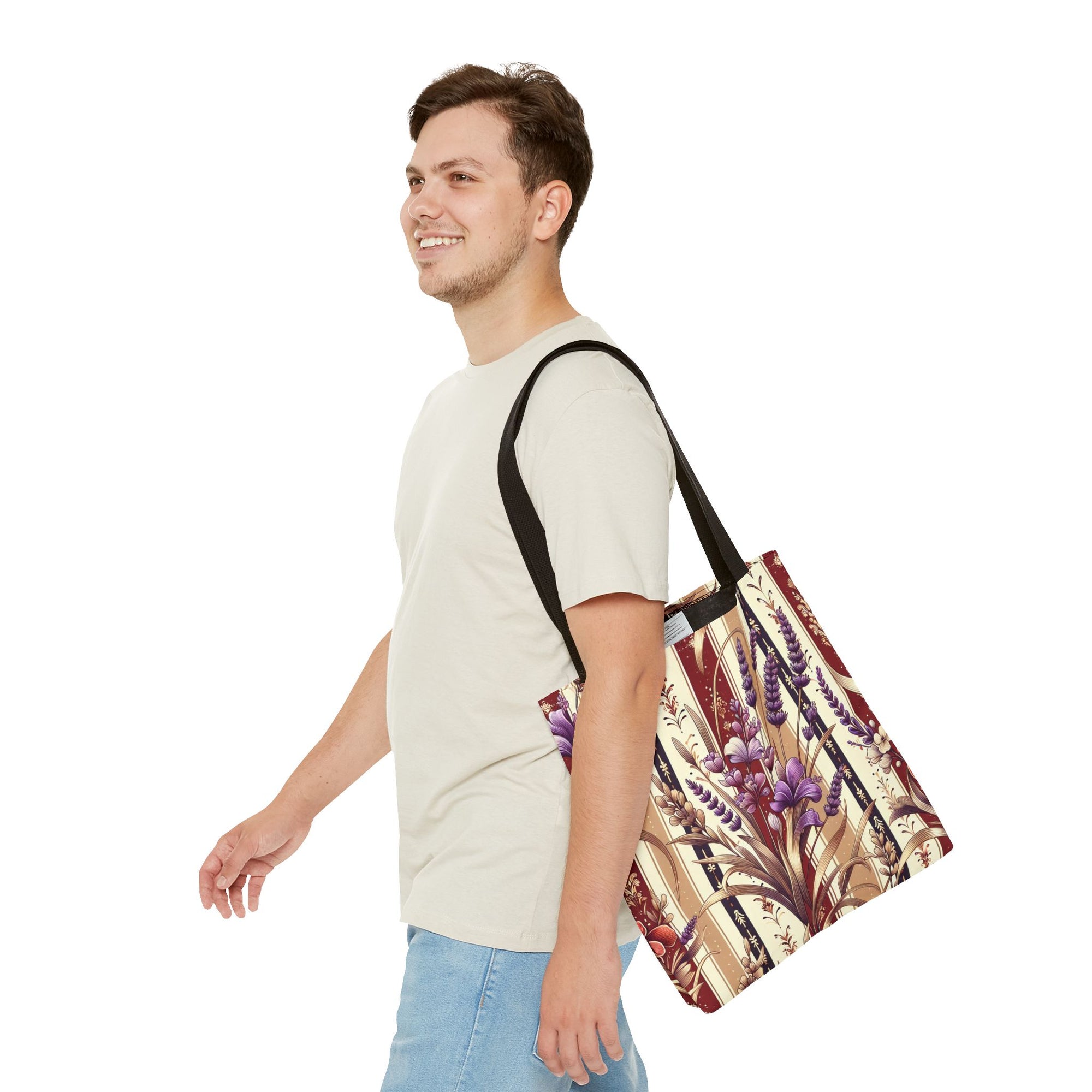 Lavender Floral Pattern Tote Bag