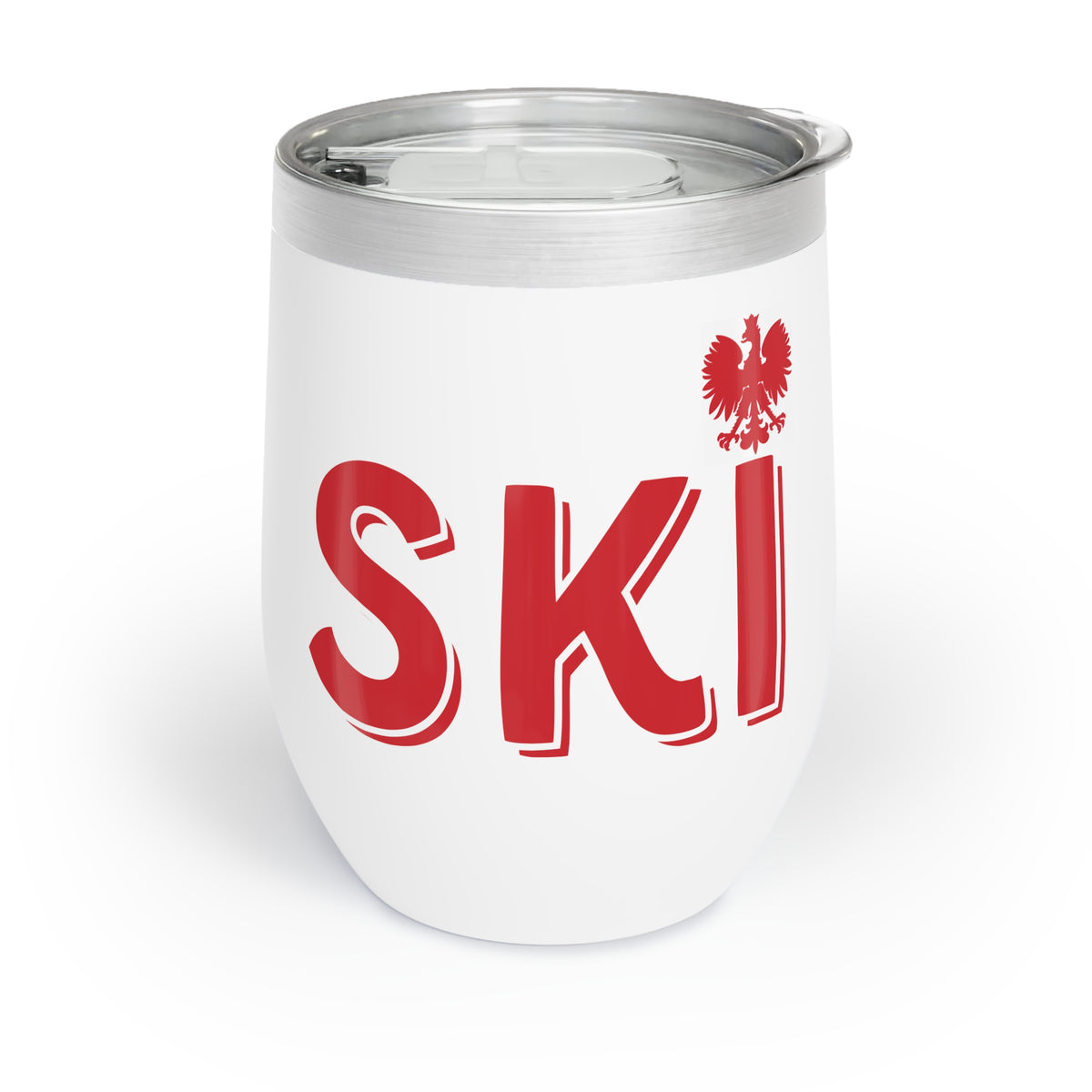 Polish Surname Ski Wine Tumbler