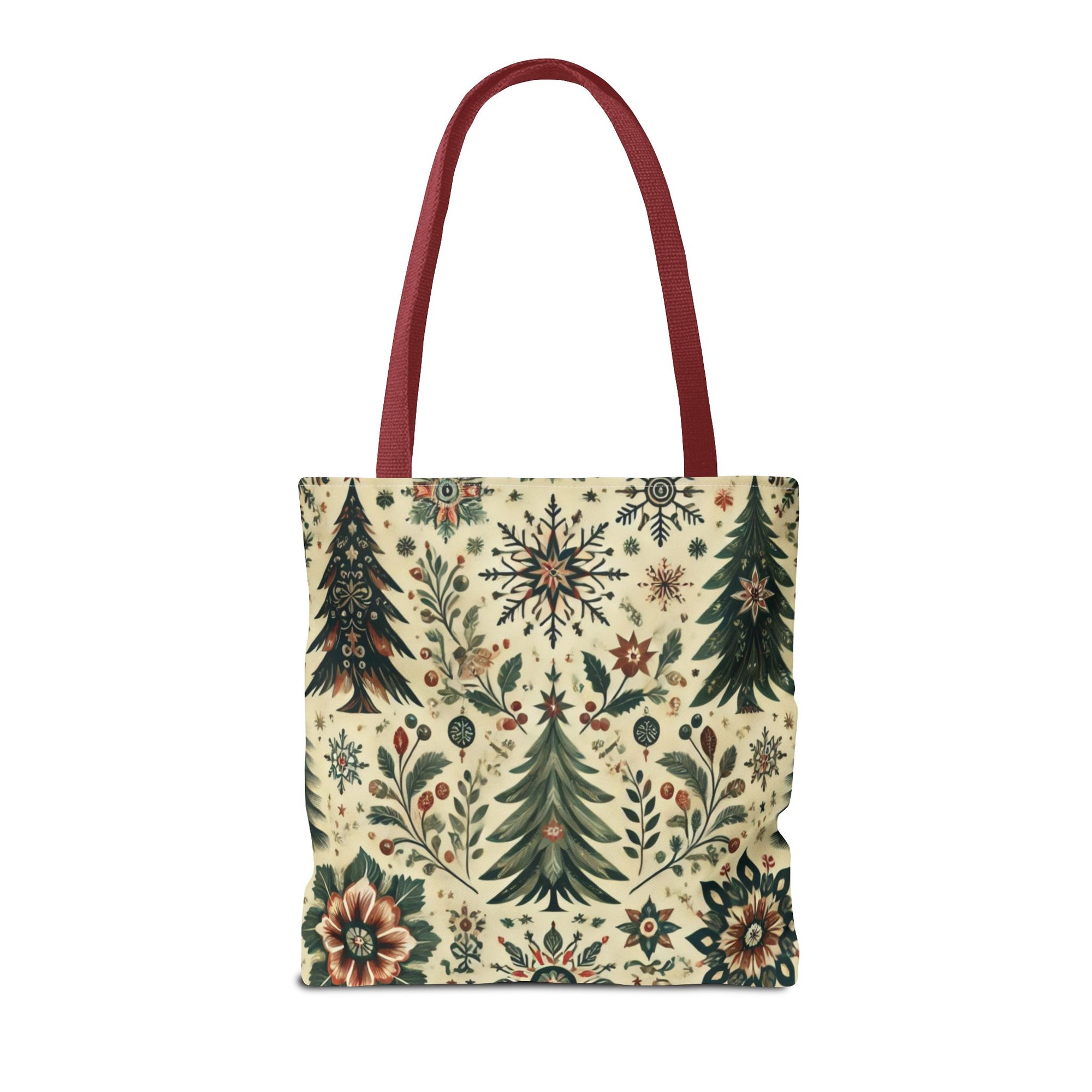 Vintage Retro Christmas Tree Holiday Tote Bag