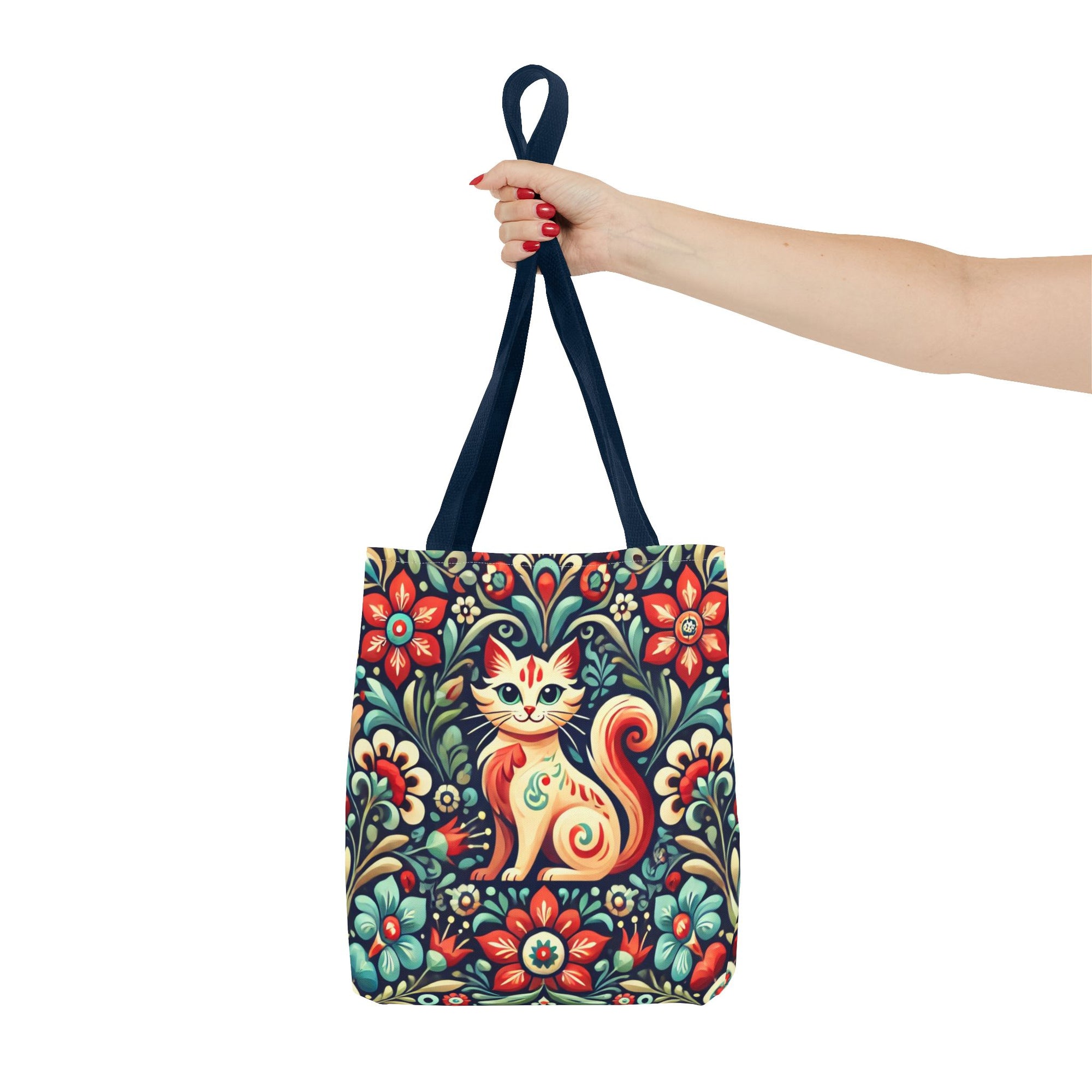 Orange Cat Folk Art Tote Bag (AOP)