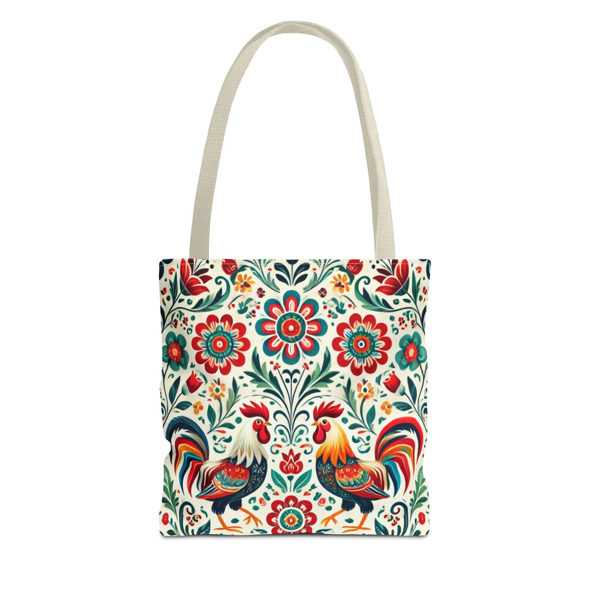 Colorful Polish Wycinanki Floral Design Tote Bag