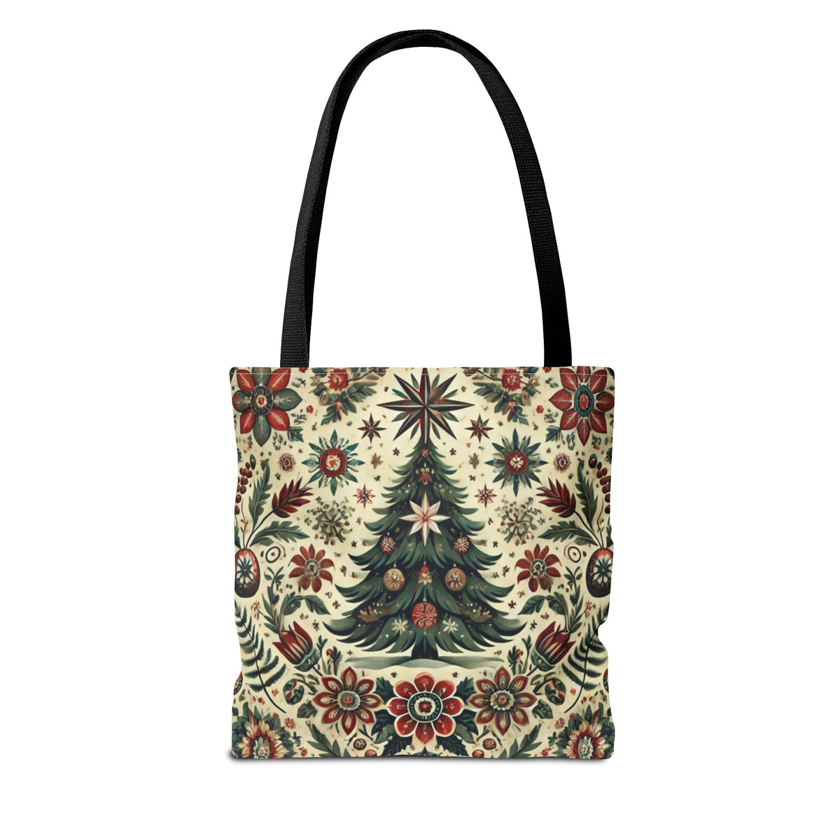 Vintage Christmas Tree Retro Tote Bag
