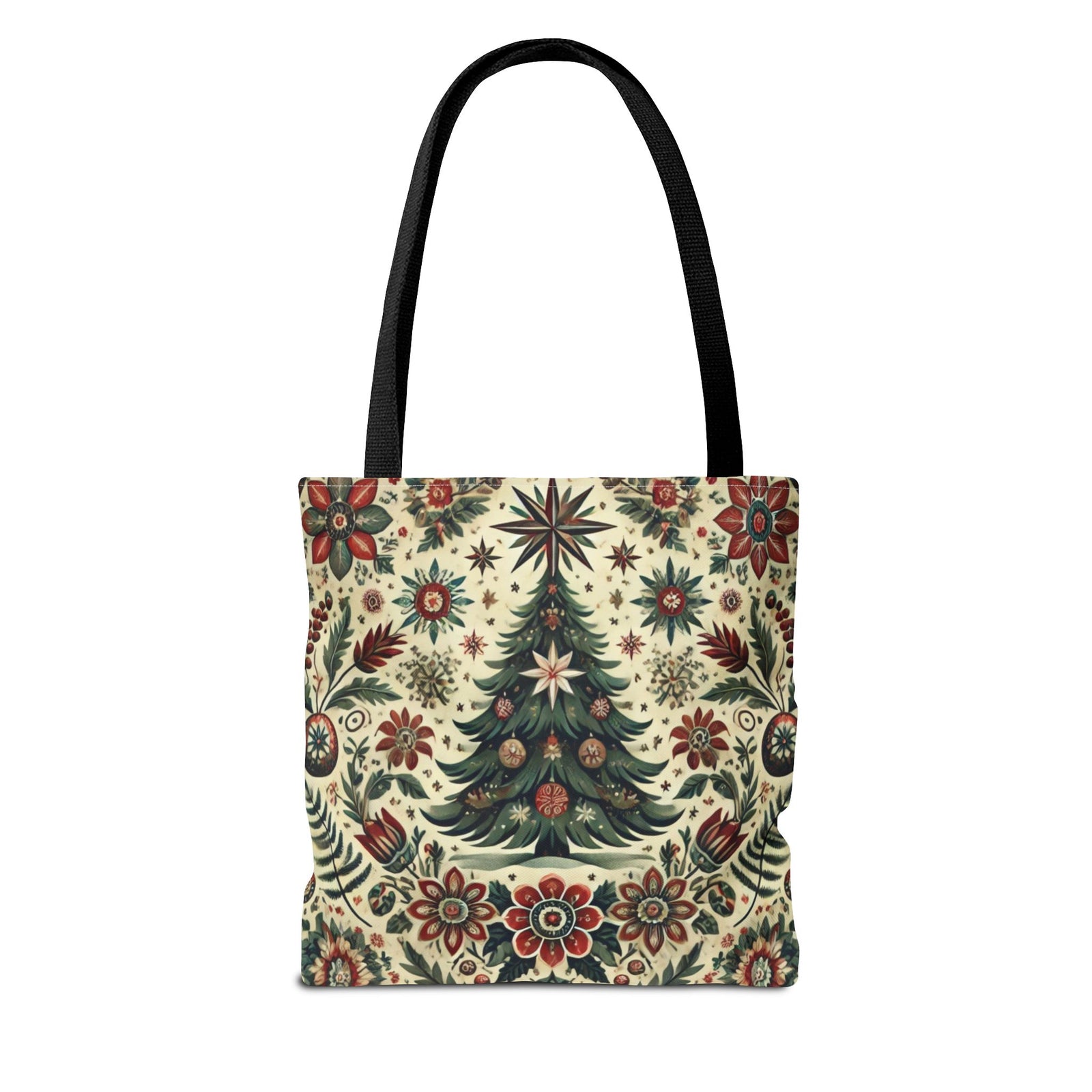 Vintage Christmas Tree Retro Tote Bag