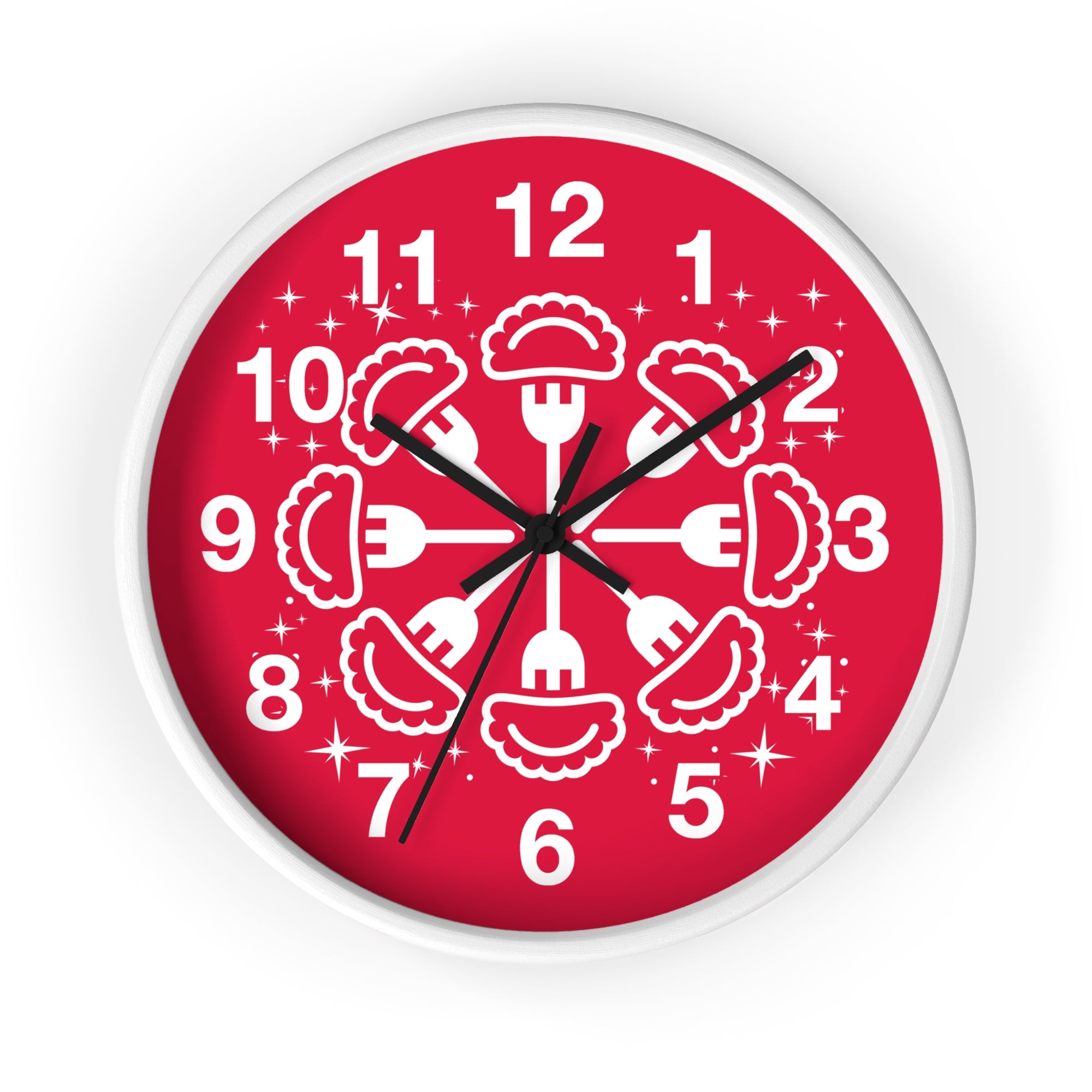 Pierogi Snowflake Wall Clock