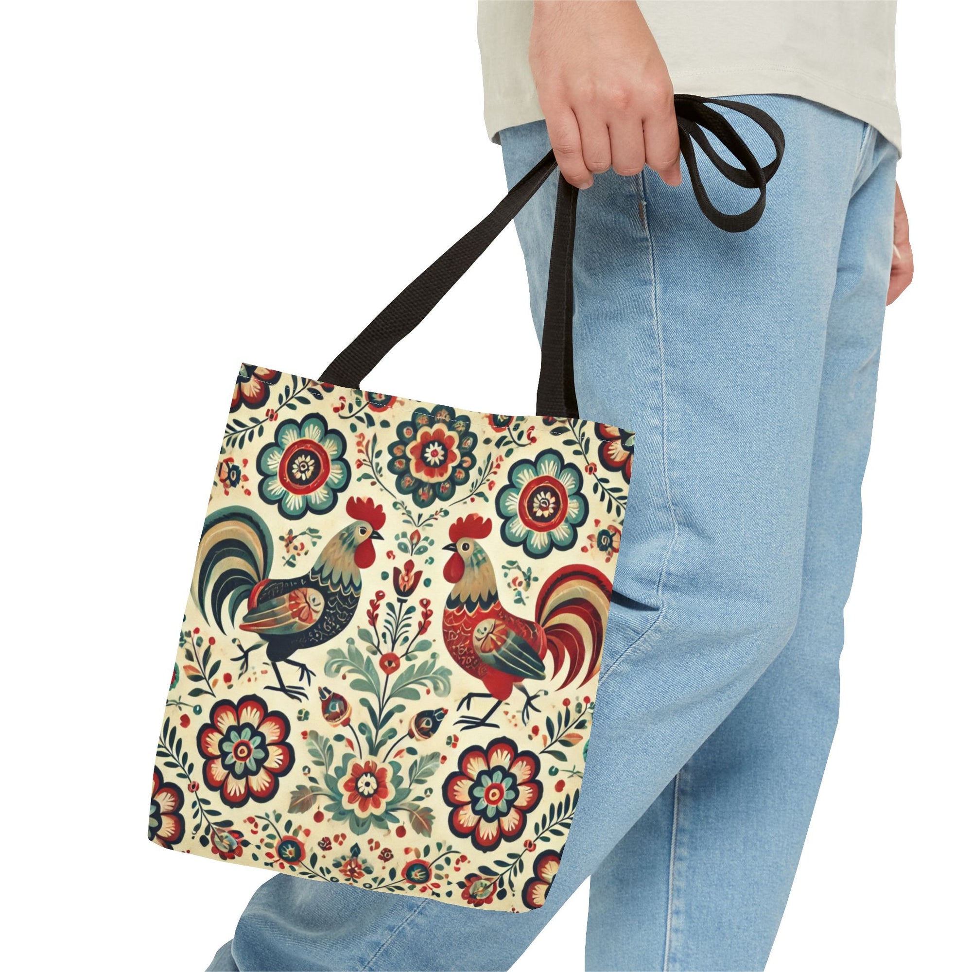 Polish Rooster Retro Themed Tote Bag