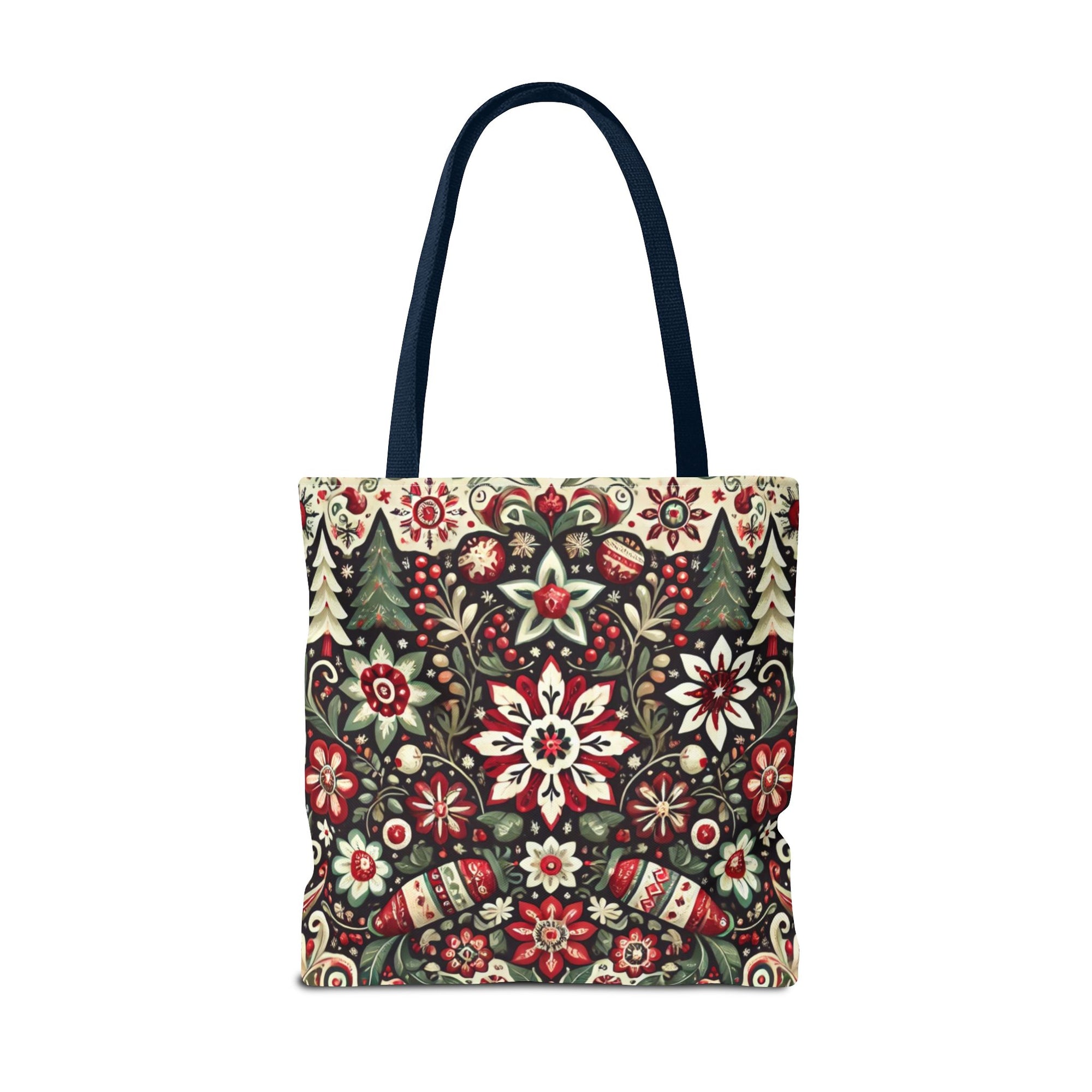 Antique Holiday Retro Christmas Folk Art Tote Bag