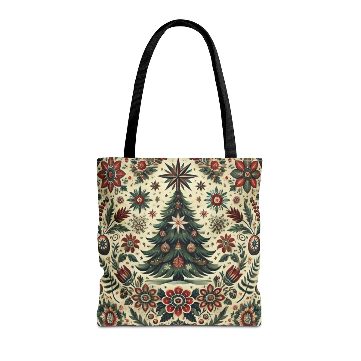 Vintage Christmas Tree Retro Tote Bag