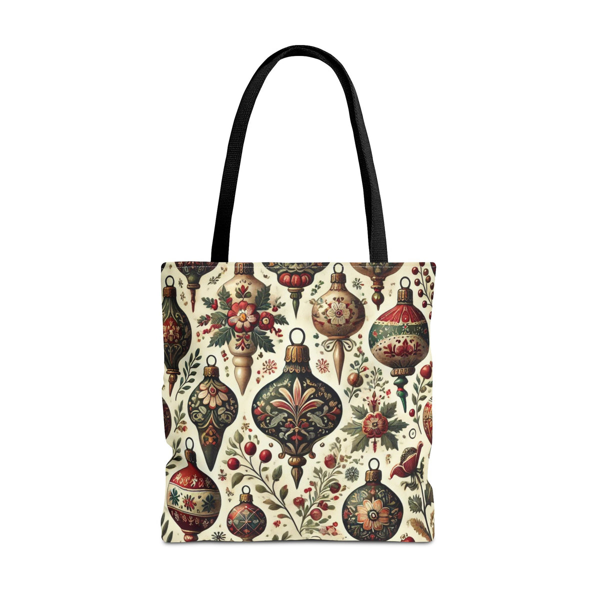 Vintage Christmas Bulbs Festive Holiday Tote Bag