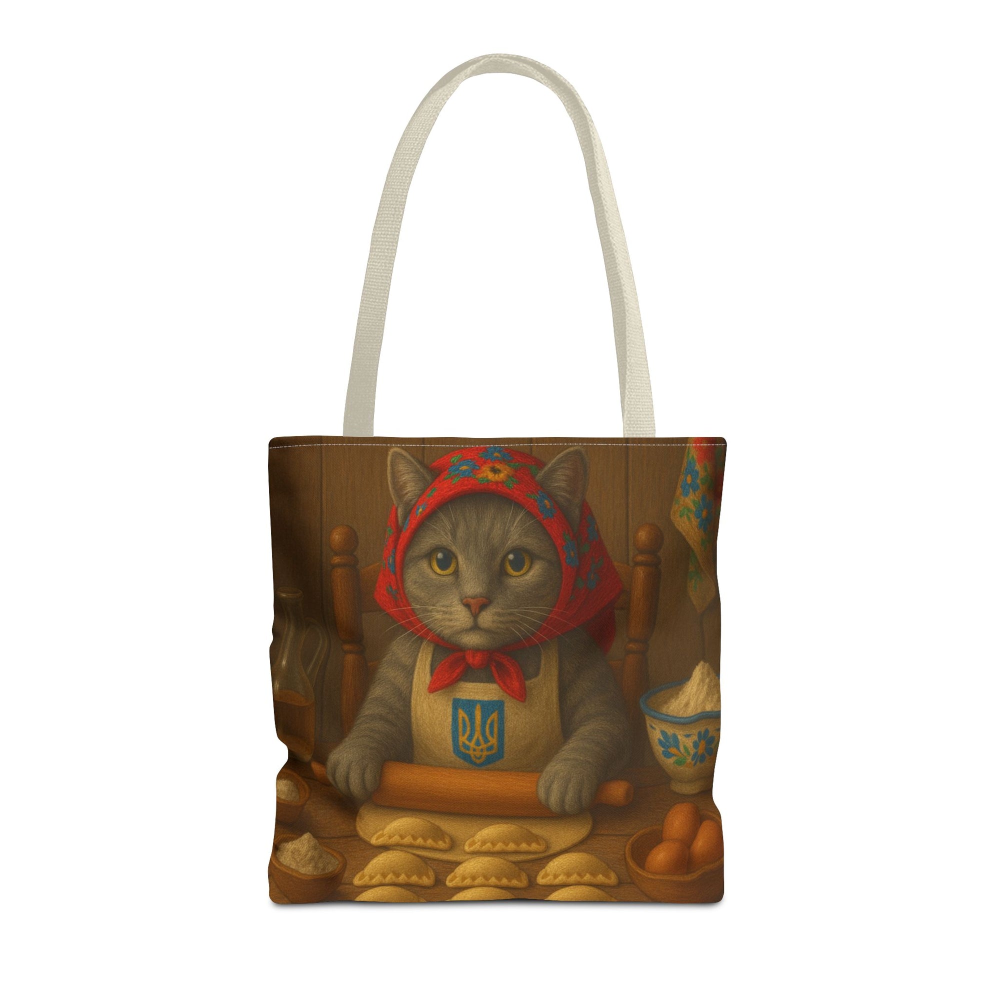 Baba Cat Ukrainian Babusia Making Varenyky