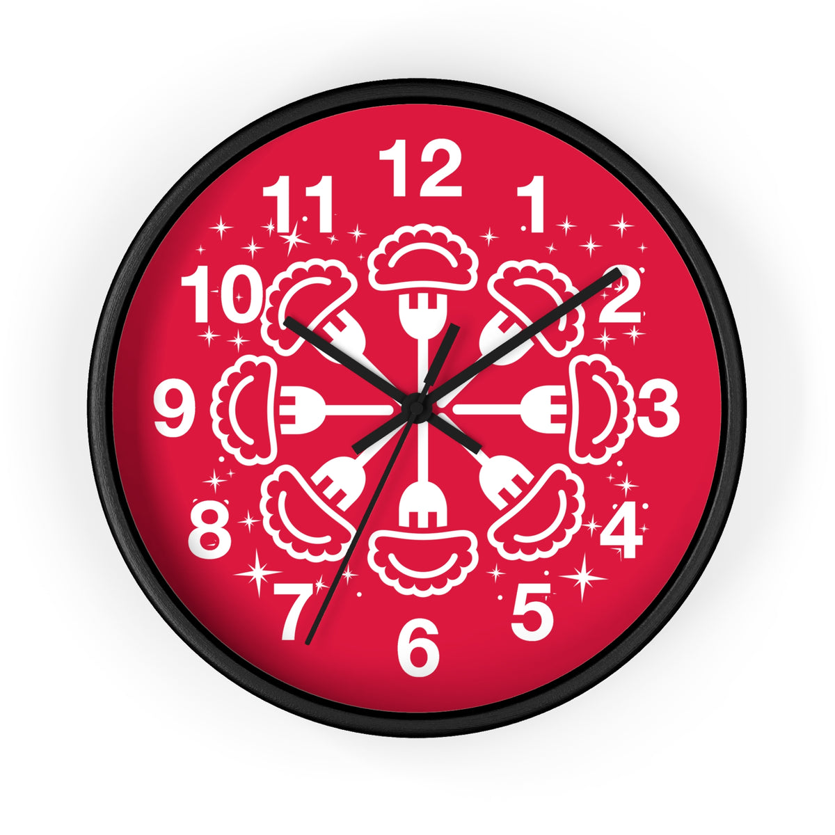 Pierogi Snowflake Wall Clock