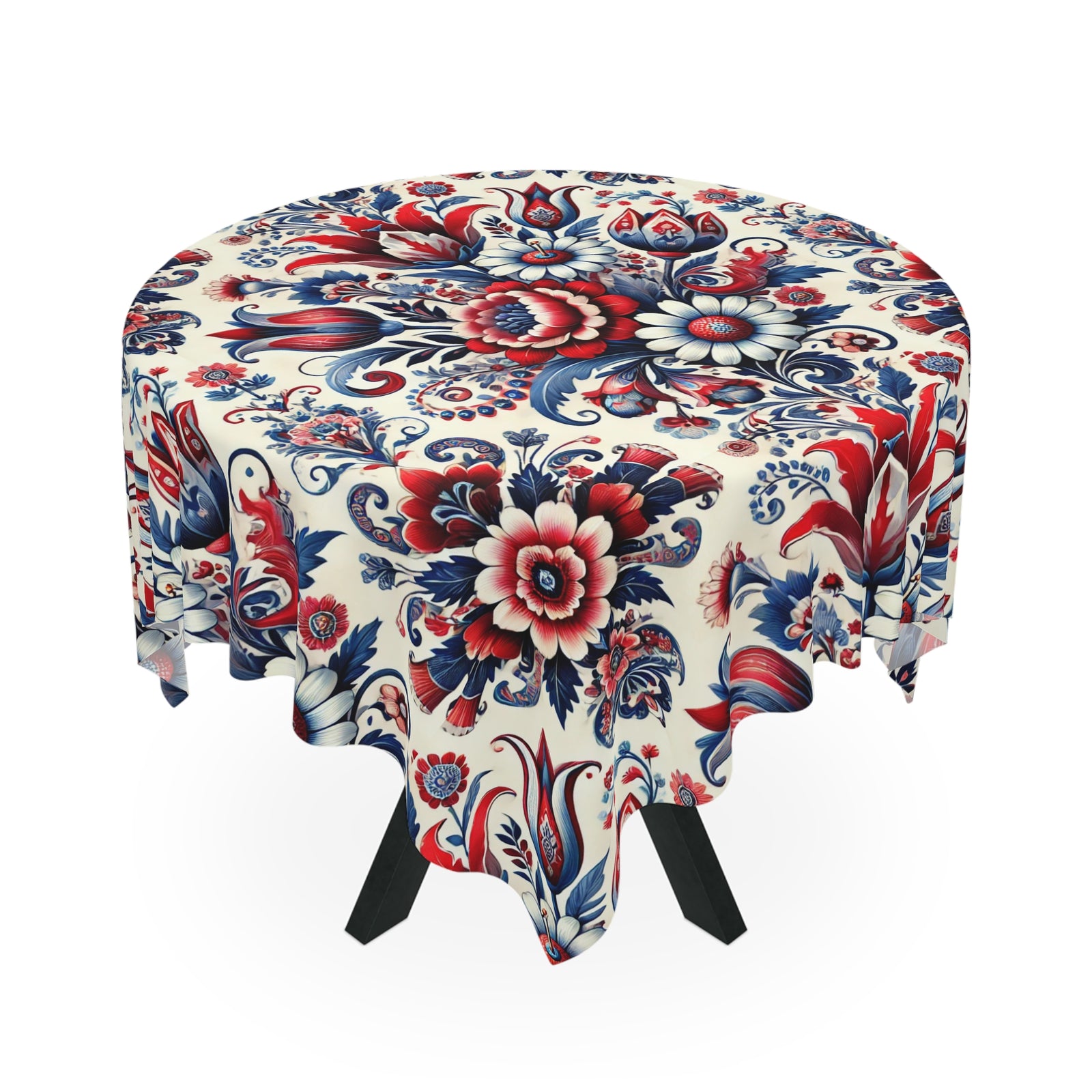 Colorful Floral Roses Tablecloth