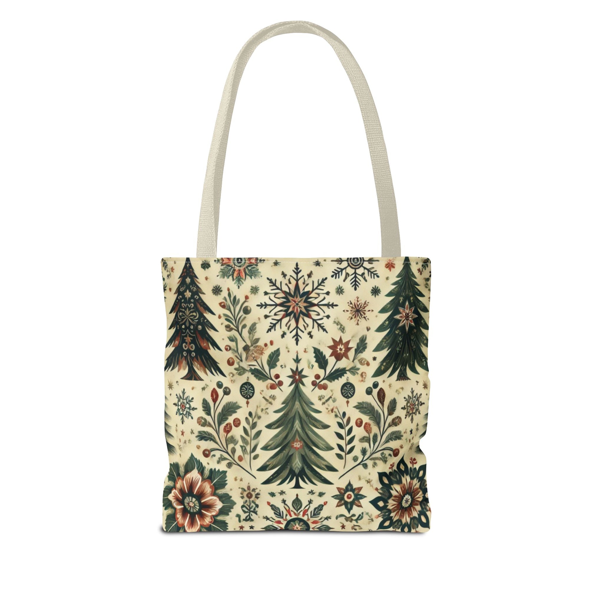 Vintage Retro Christmas Tree Holiday Tote Bag