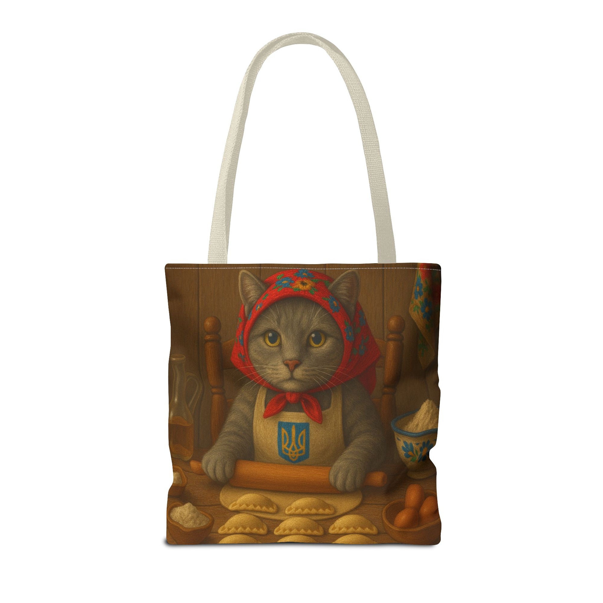 Baba Cat Ukrainian Babusia Making Varenyky