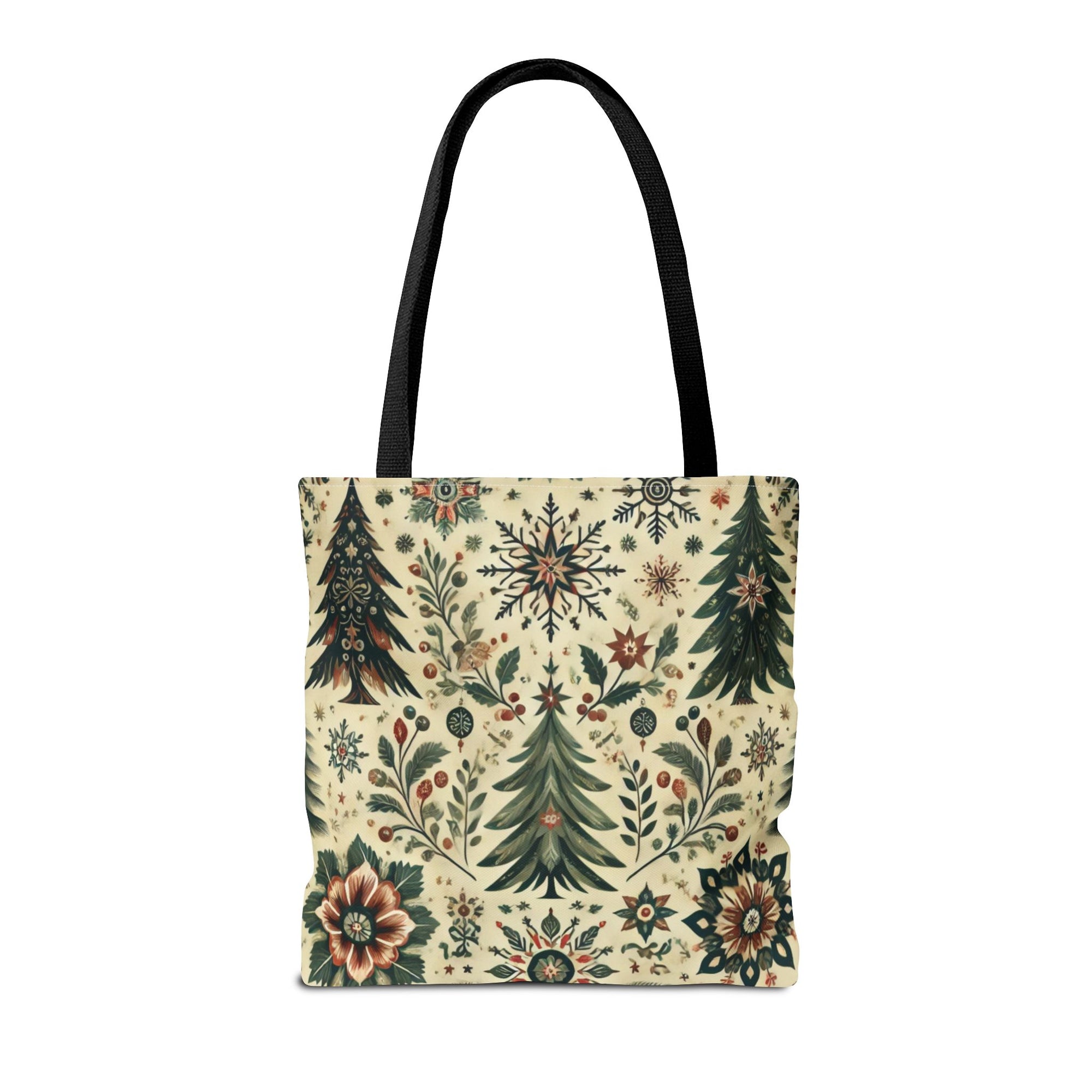 Vintage Retro Christmas Tree Holiday Tote Bag